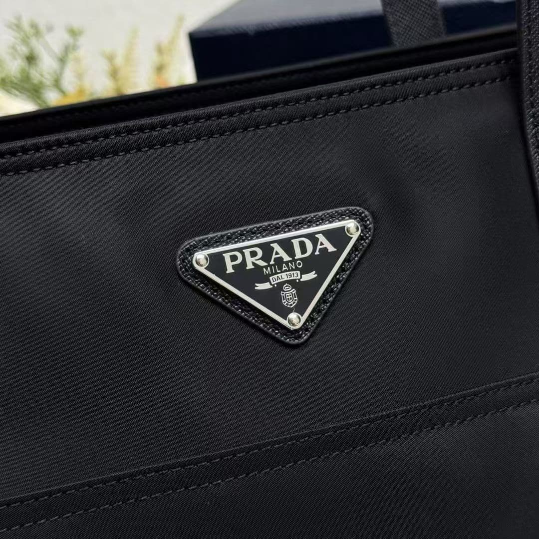 Prada Re-Nylon Tote Bag Black High