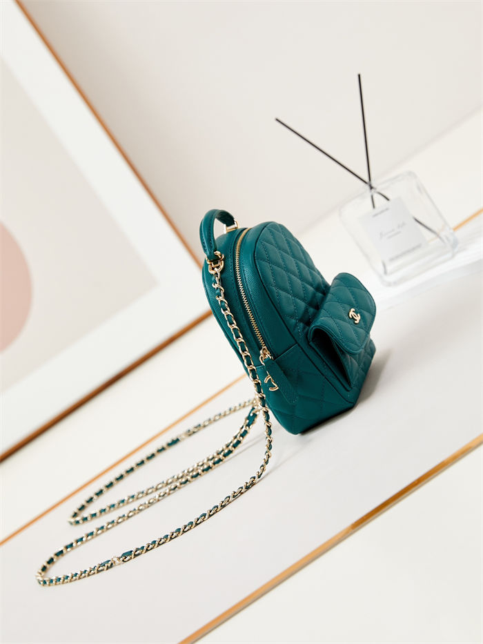 Chanel Mini Backpack Grained Calfskin Gold-Tone Metal AP3753 Olive A