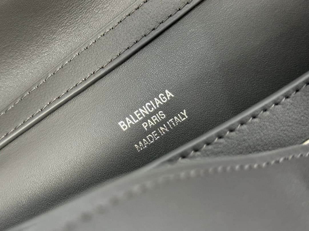 Balenciaga Rodeo Mini Bag in Grey Leather With Silver-Tone Metal TOP