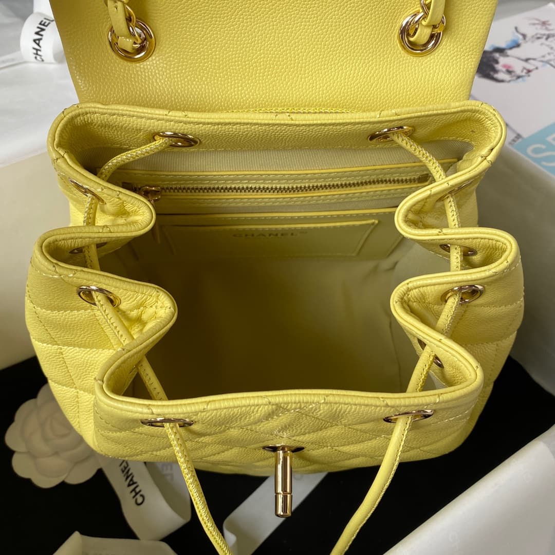 Chanel Urban Spirit Backpack Grained Calfskin & Gold-Metal AS4059 Yellow A