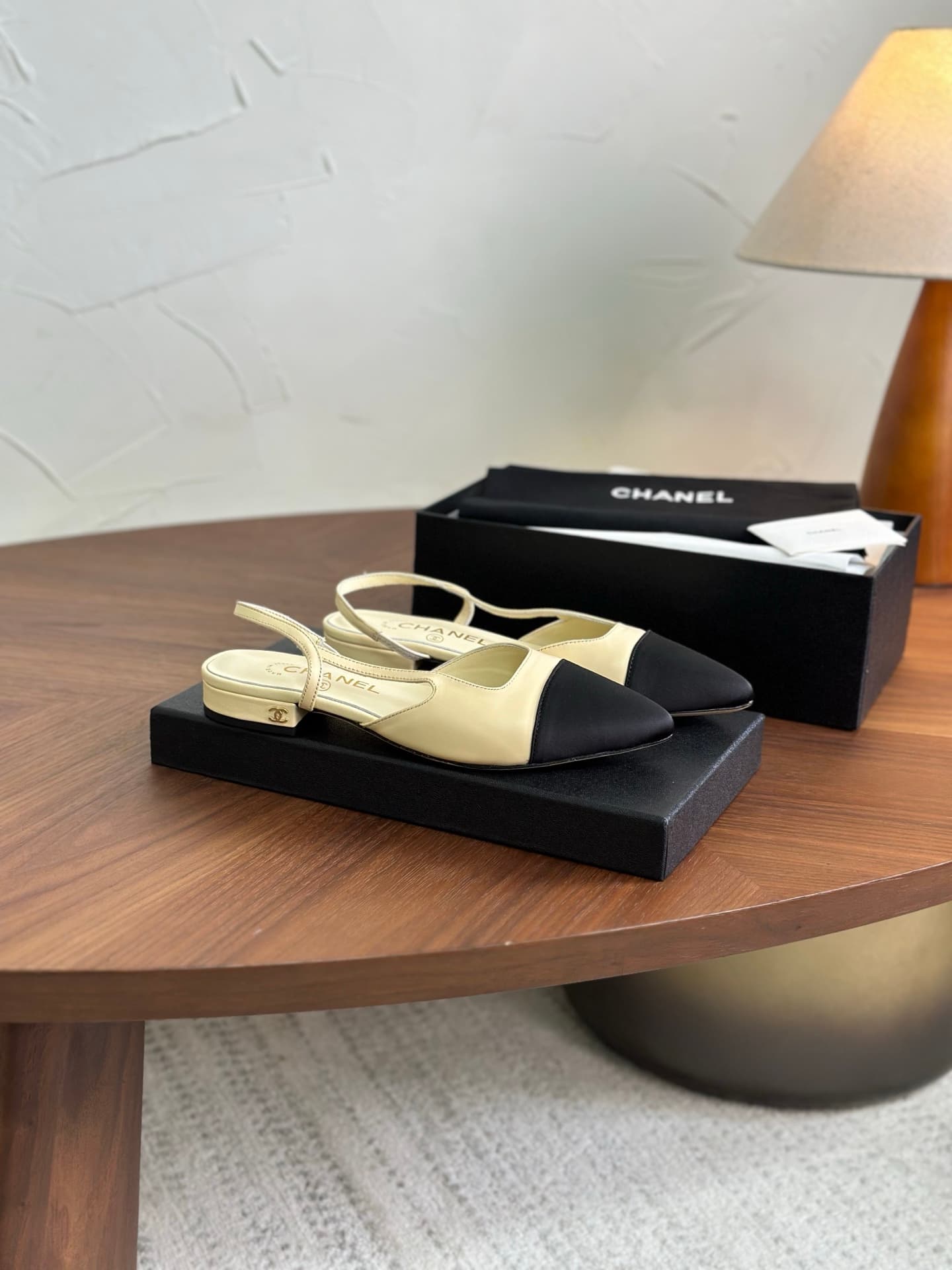 Chanel Two-Tone Slingback heels Women Shoes