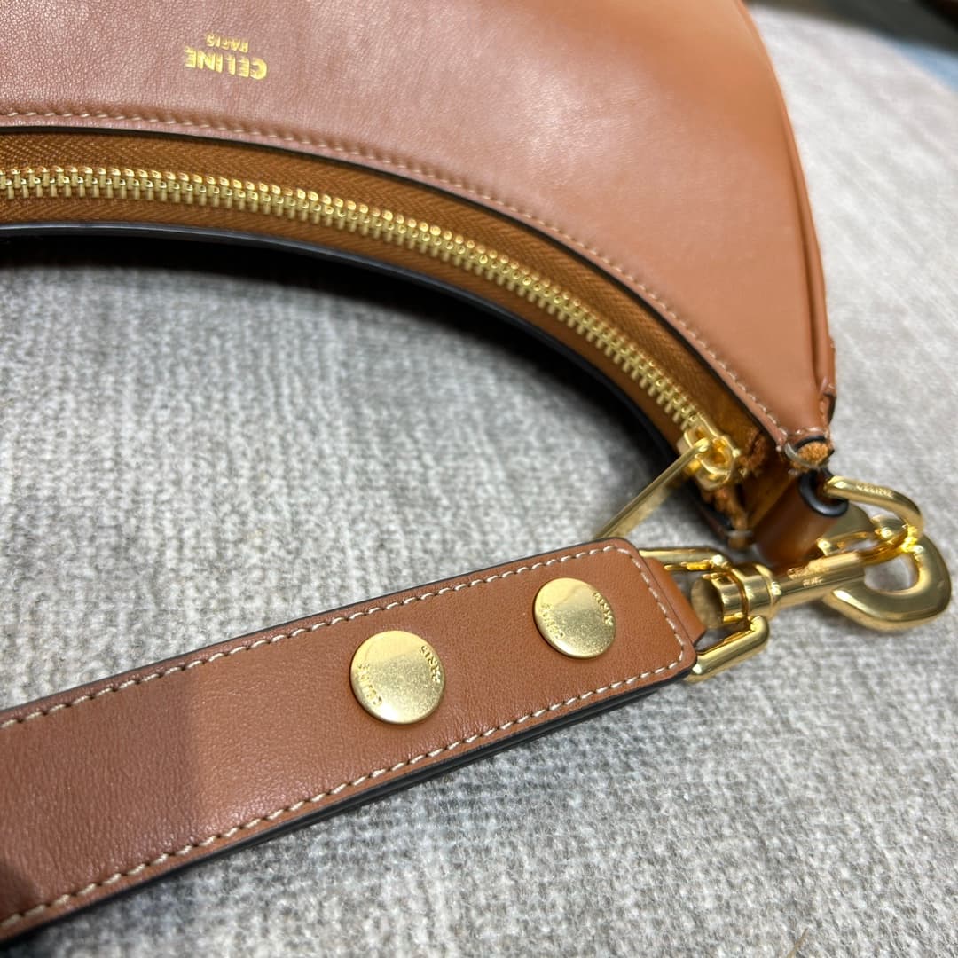 Celine Medium Strap Ava Bag in Smooth Calfskin Caramel High