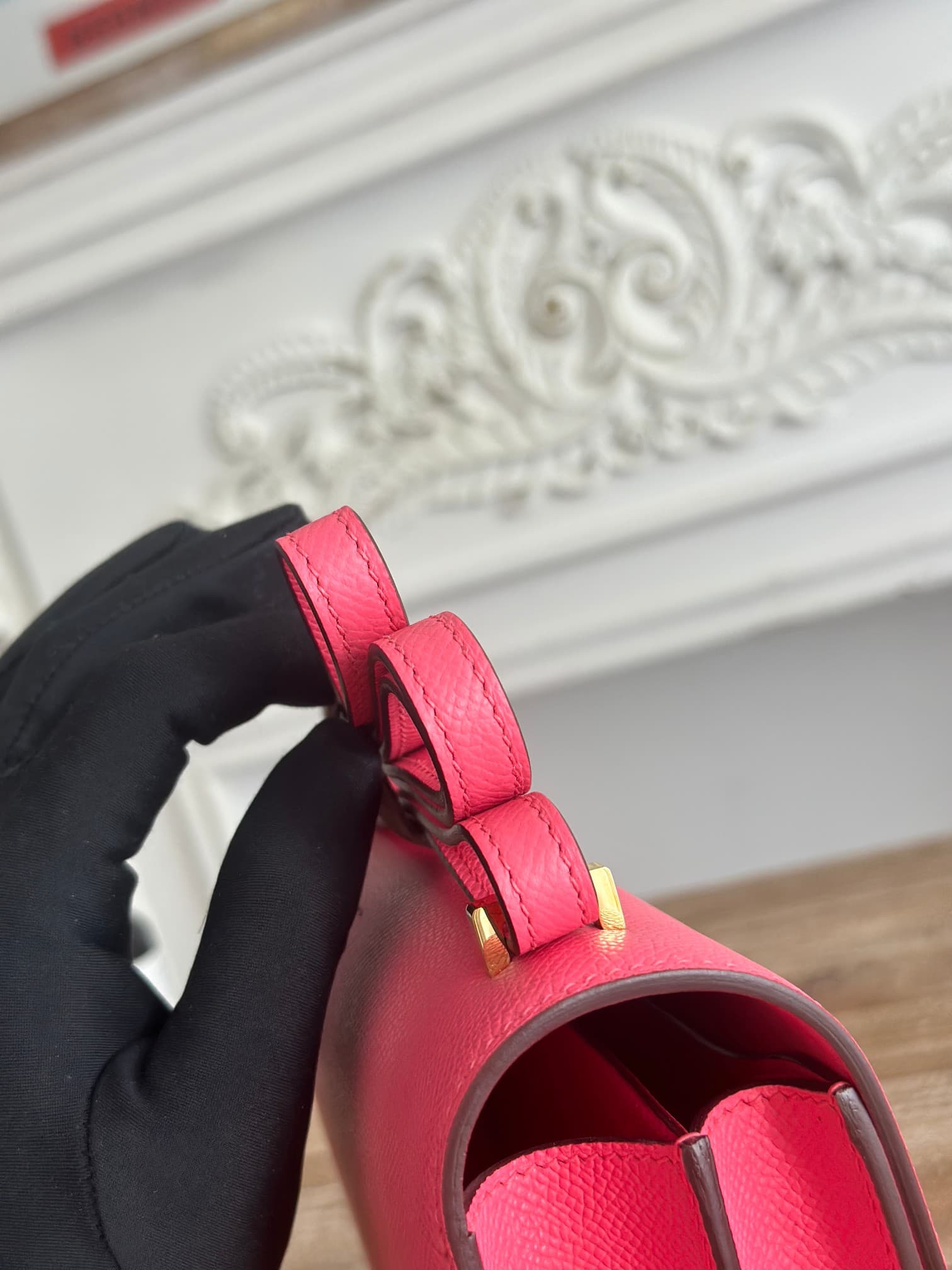 Hermes Mini Constance 18/24cm Epsom Bag Rose eLipstick WAX  High