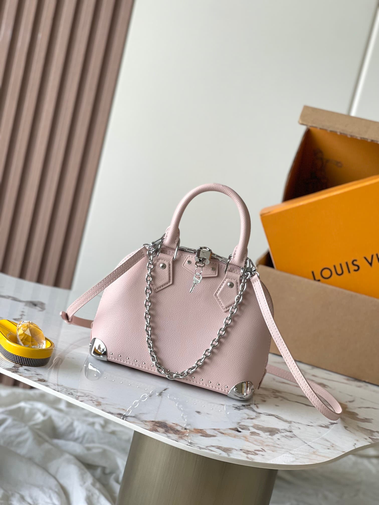 Louis Vuitton Alma Trunk BB Petal Pink Calfskin leather M2A301 TOP