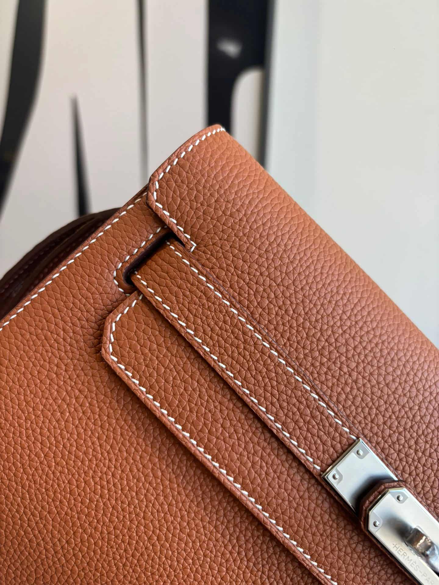 Hermes Kelly Depeches 25 Pouch Togo Leather WAX High