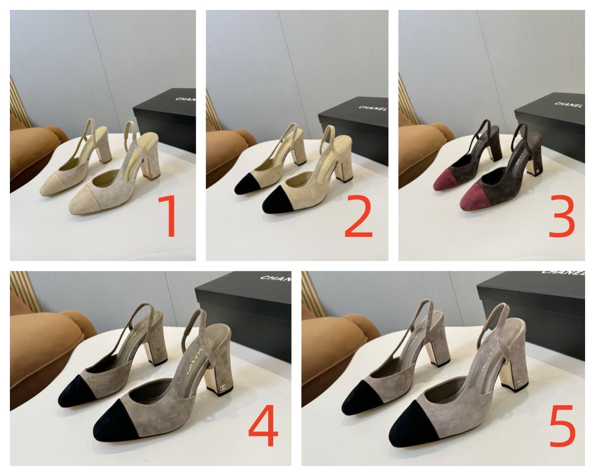 Chanel Slingback Pumps High Women