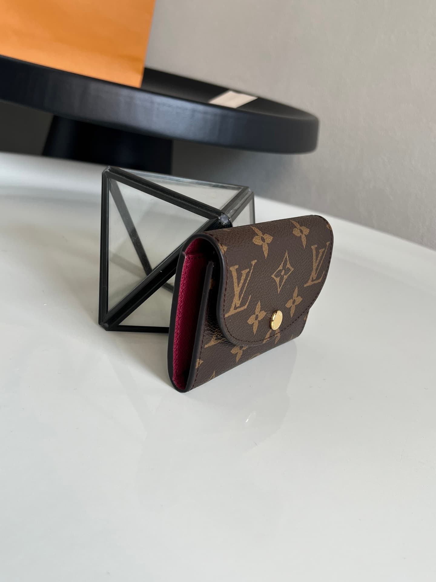 Louis Vuitton Monogram Canvas & Leather Rosalie Coin Purse M62361 Fuchsia High