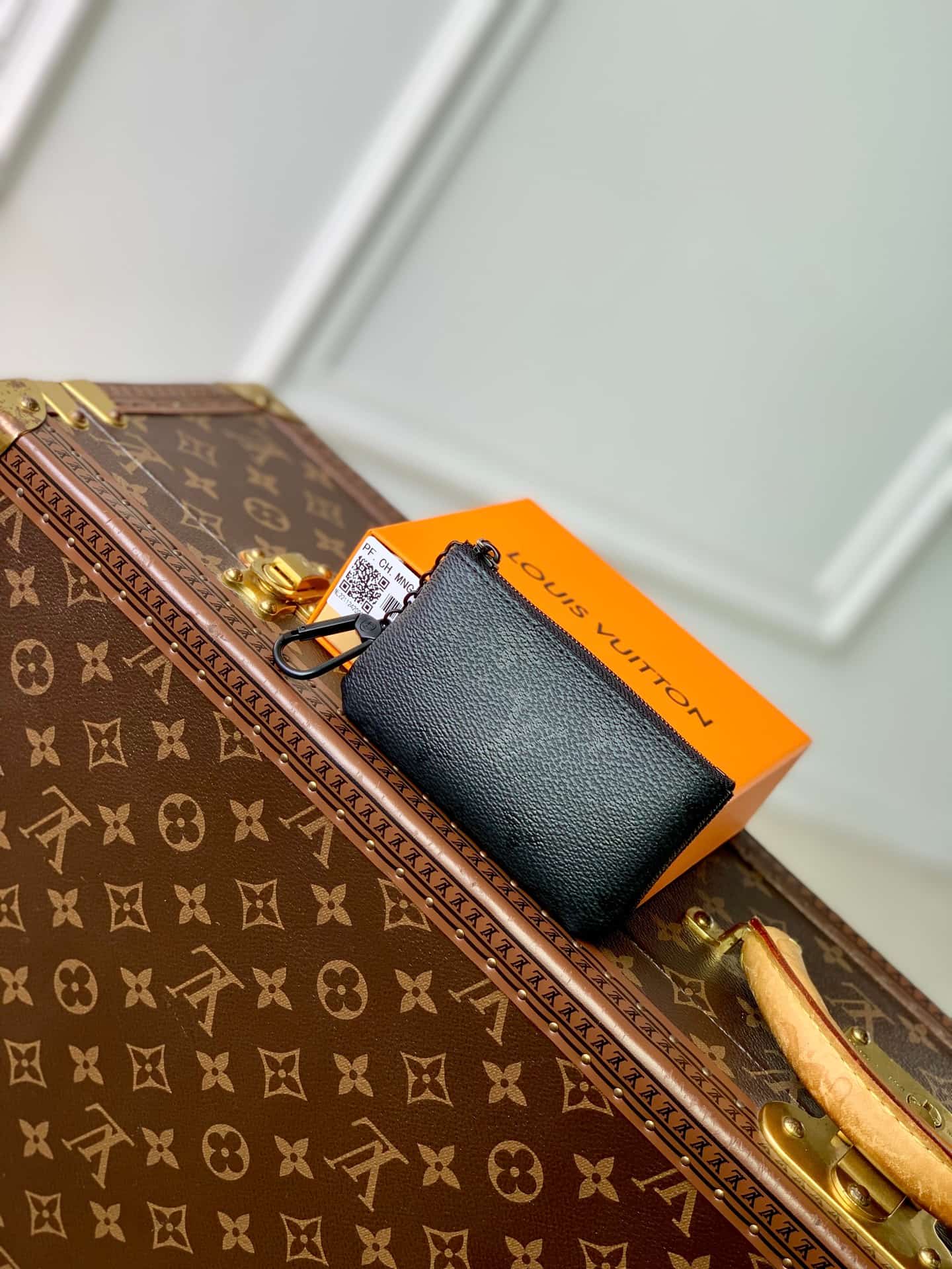 Louis Vuitton Key Pouch Black Monogram Midnight coated canvas M26776 High
