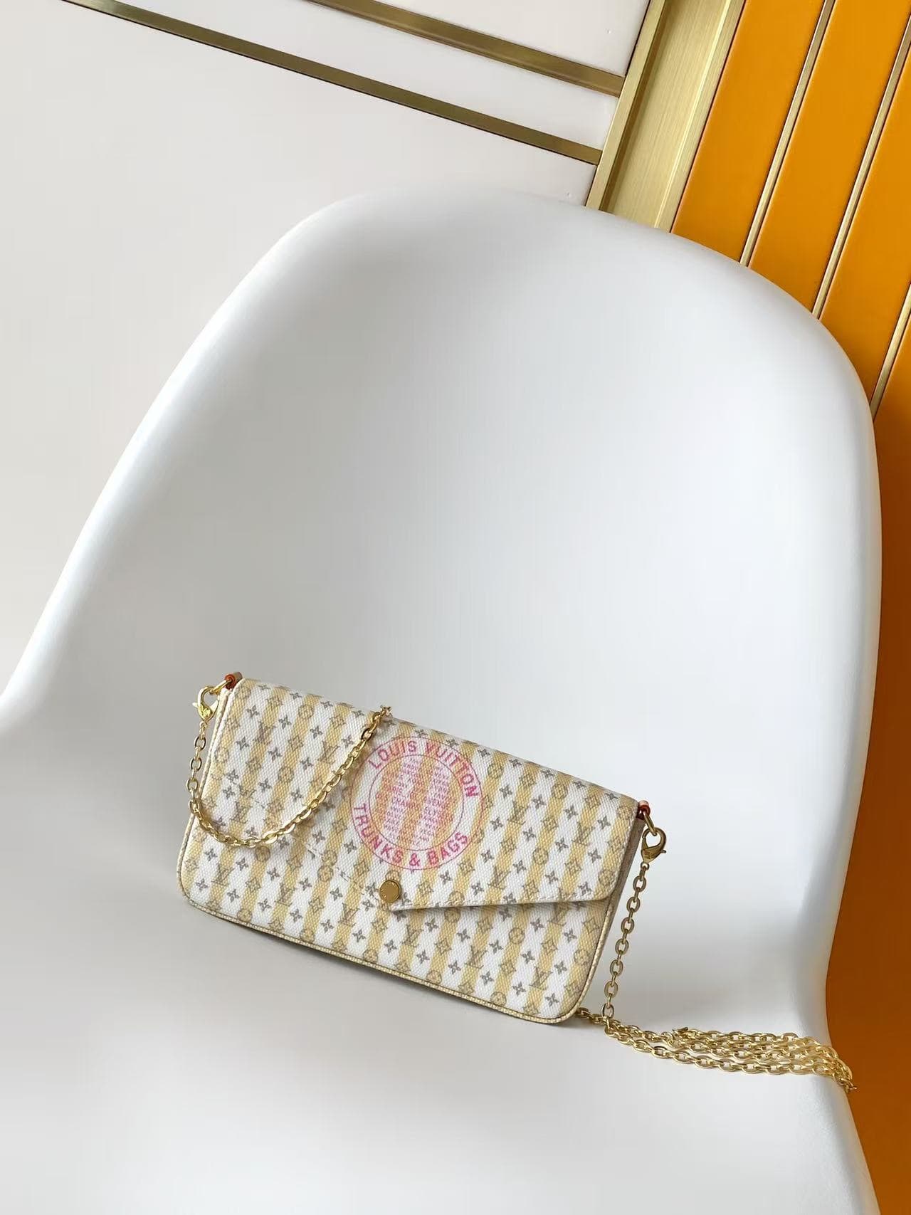 Louis Vuitton Pochette Félicie LV Stamp Banana Coated canvas M29471 High