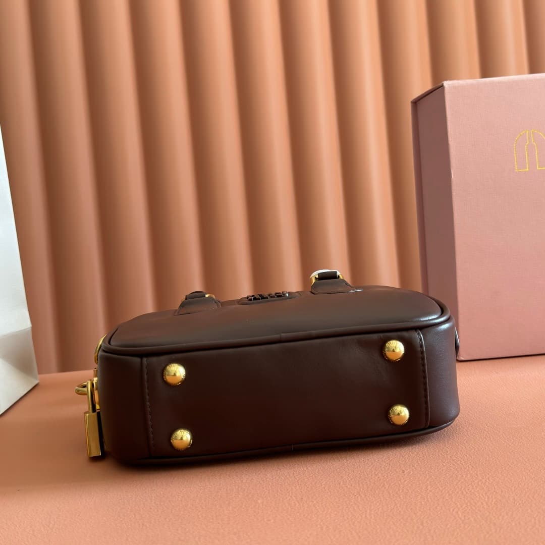 Miu Miu Arcadie Calfskin leather bag 5BB123 Briarwood TOP