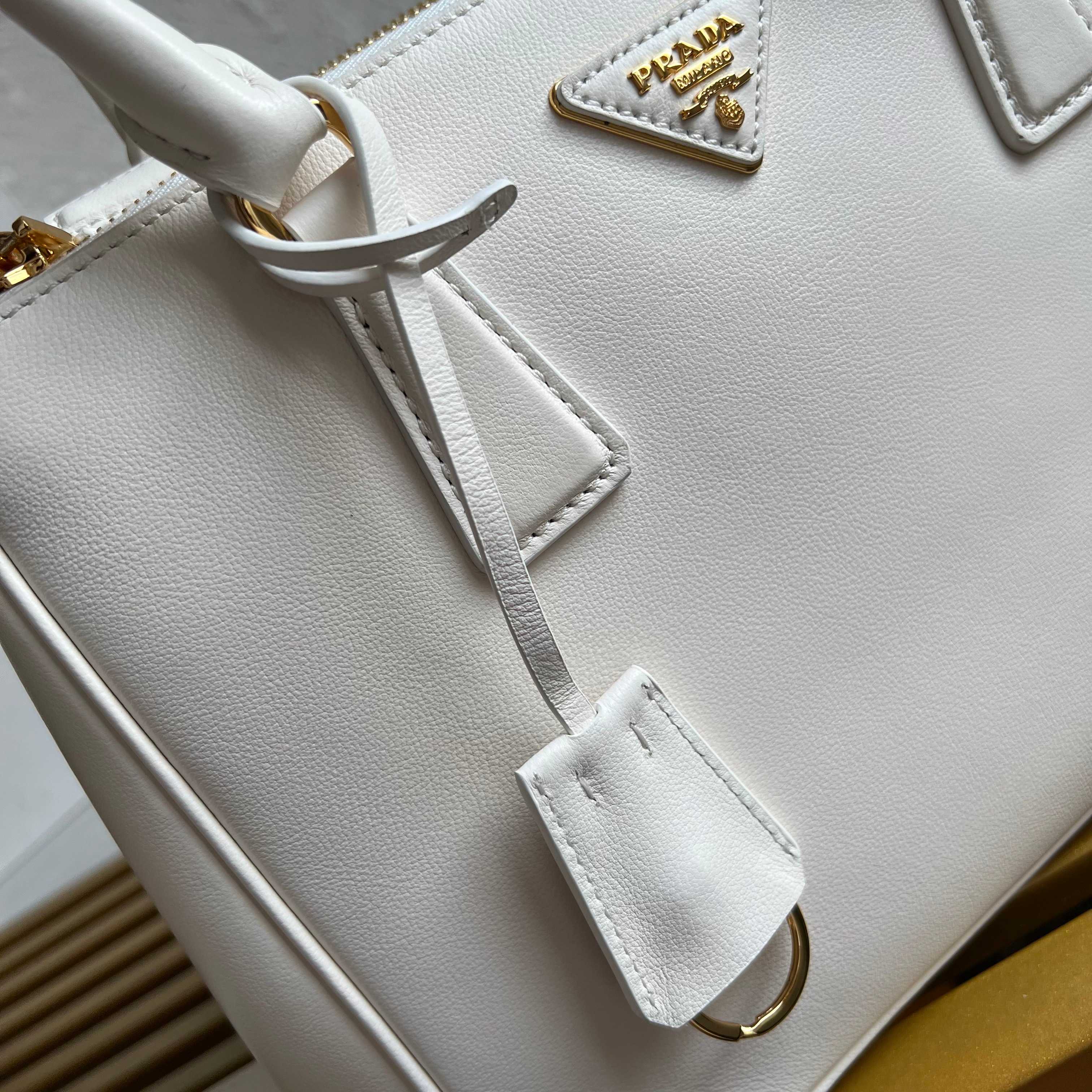 Prada Galleria small Saffiano leather bag 1BA896 White High