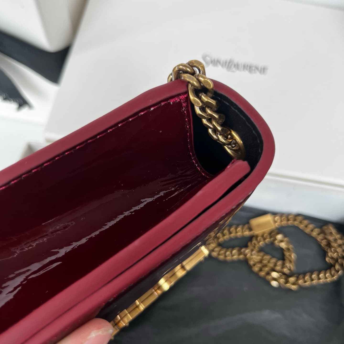 Kate small in patent leather 469390 GRENADE High