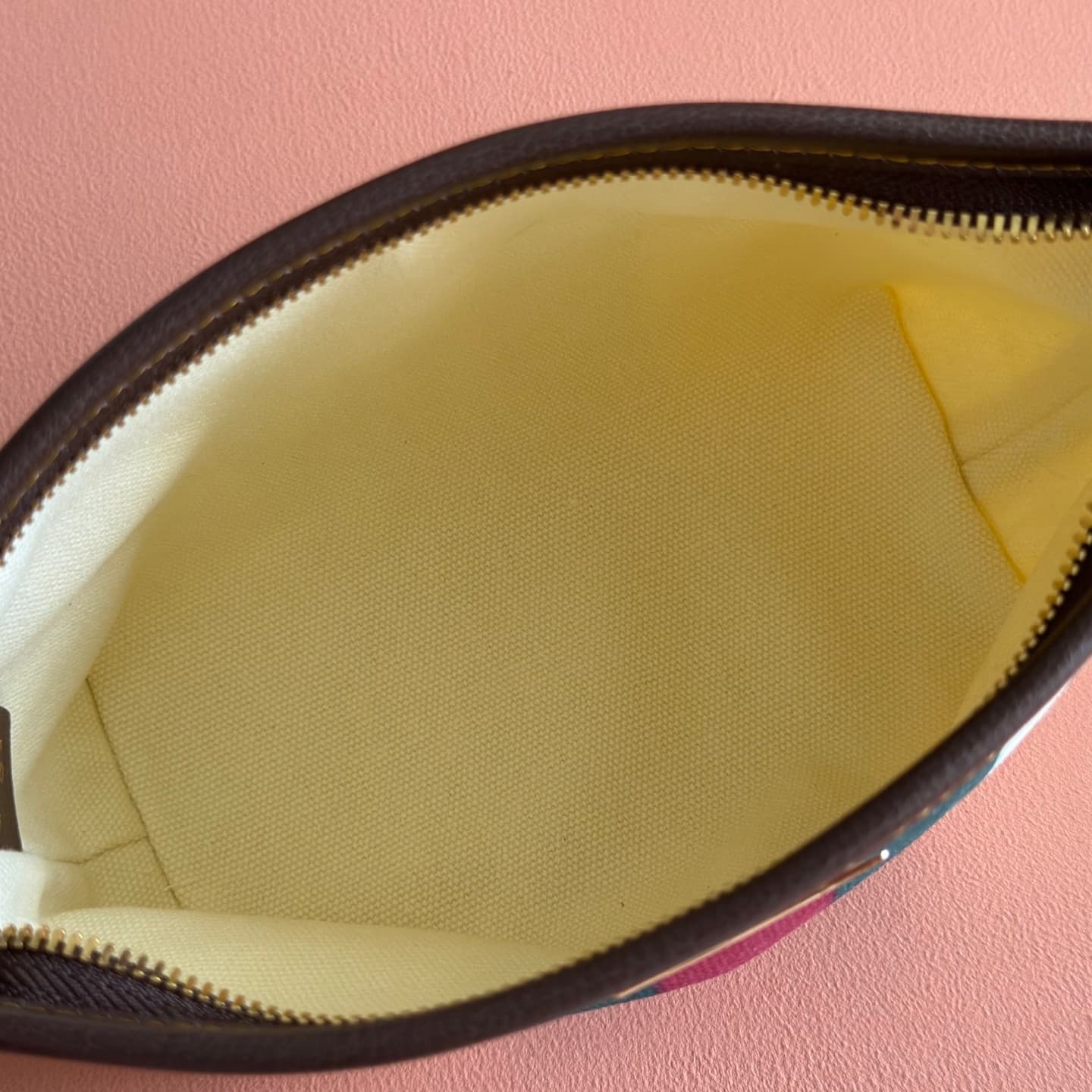 Gucci Small pouch with strap and Web natural canvas A000MM High
