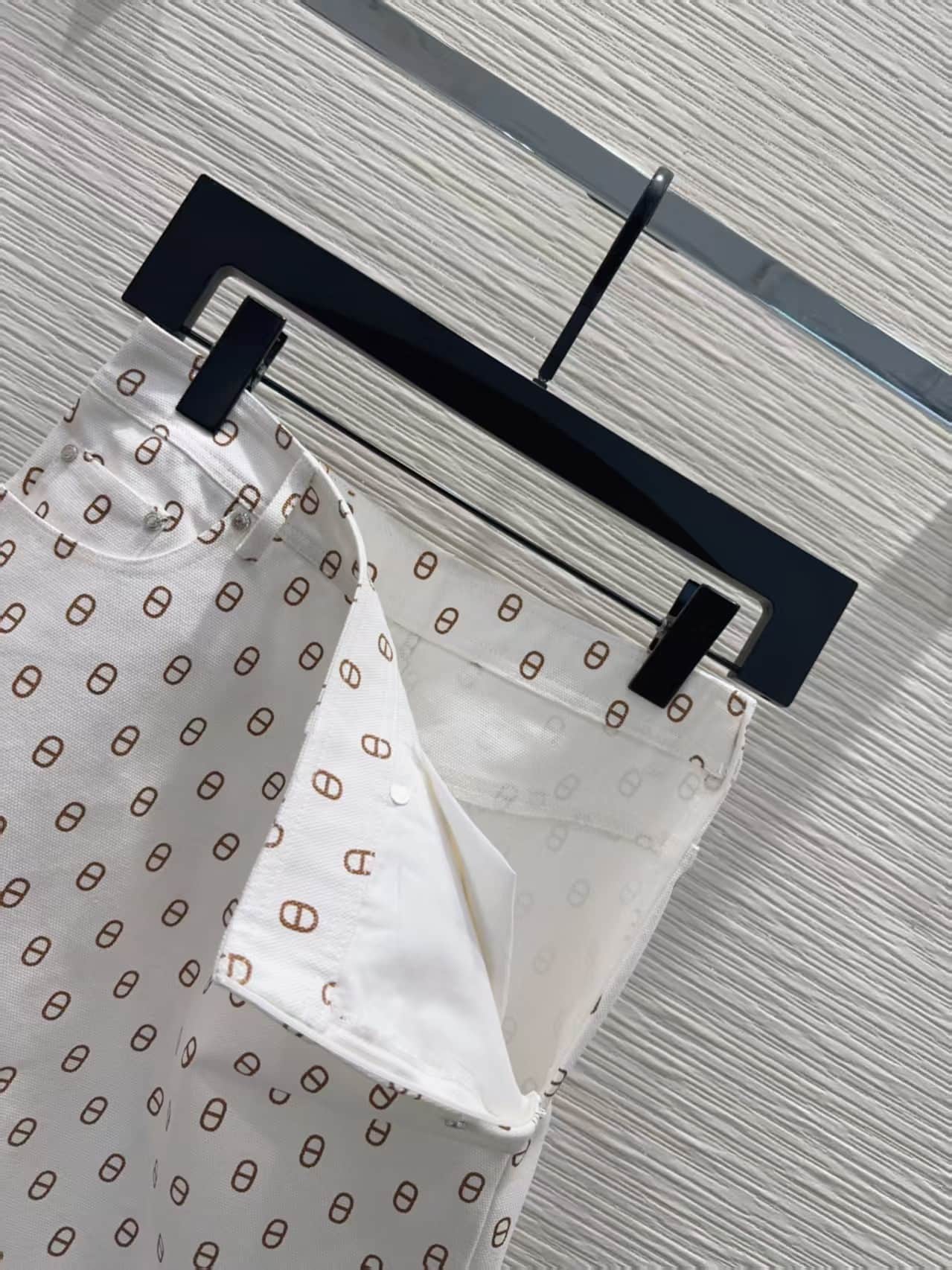 Hermès denim miniskirt in Chaine d'Ancre printed
