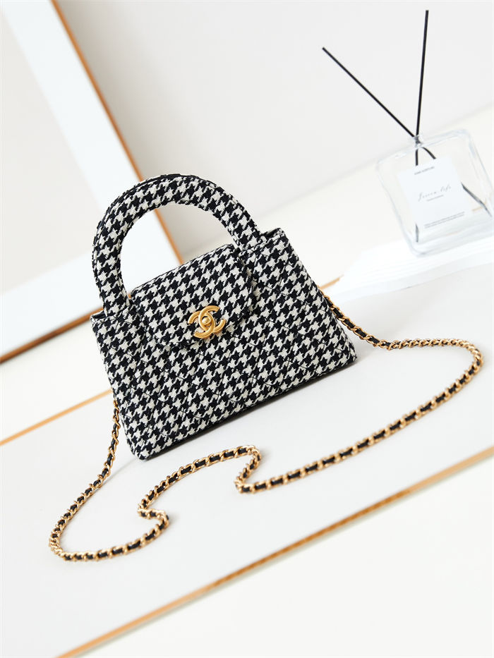 Chanel MINI SHOPPING BAG AS4416 Tweed & Gold-Tone Metal A