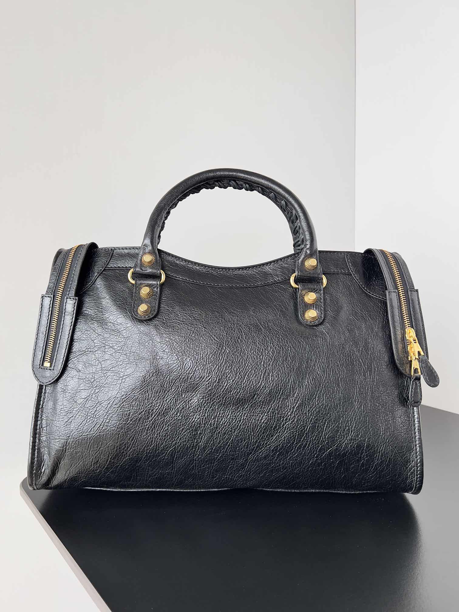 WOMEN'S LE CITY MEDIUM BAG Gold Metal Black High