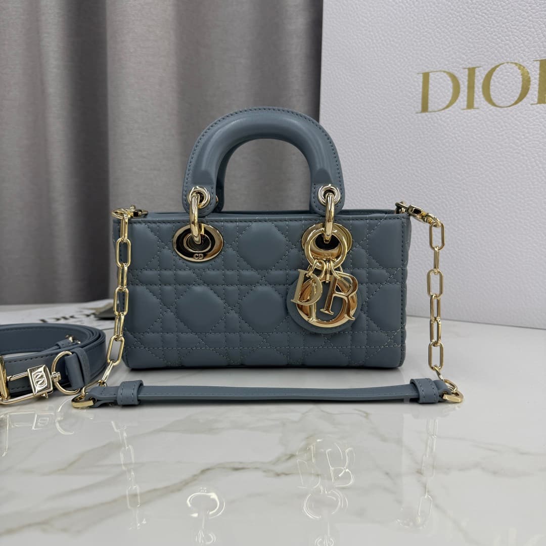 Dior Lady D-Joy Bag Blue Cannage Lambskin M0636 High