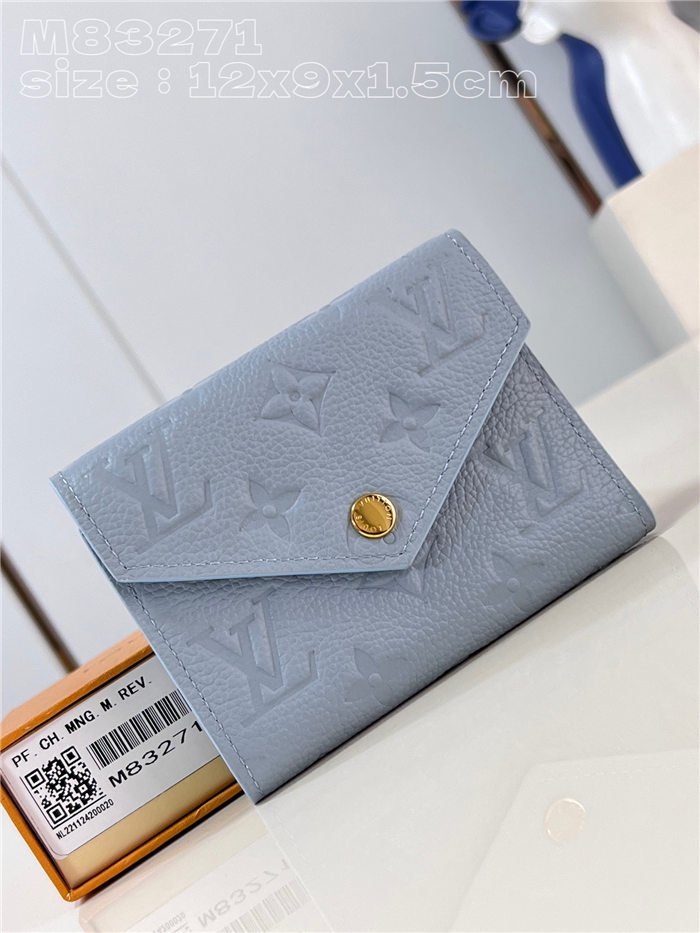 Louis Vuitton VICTORINE WALLET Monogram Empreinte M83271 Blue High