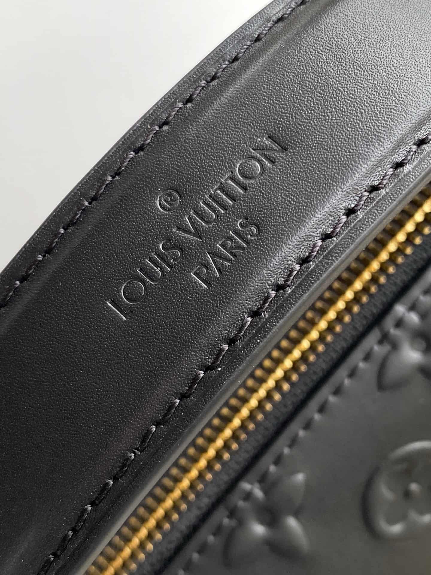 Louis Vuitton Side Trunk MM Black Grained cowhide leather M28570 High