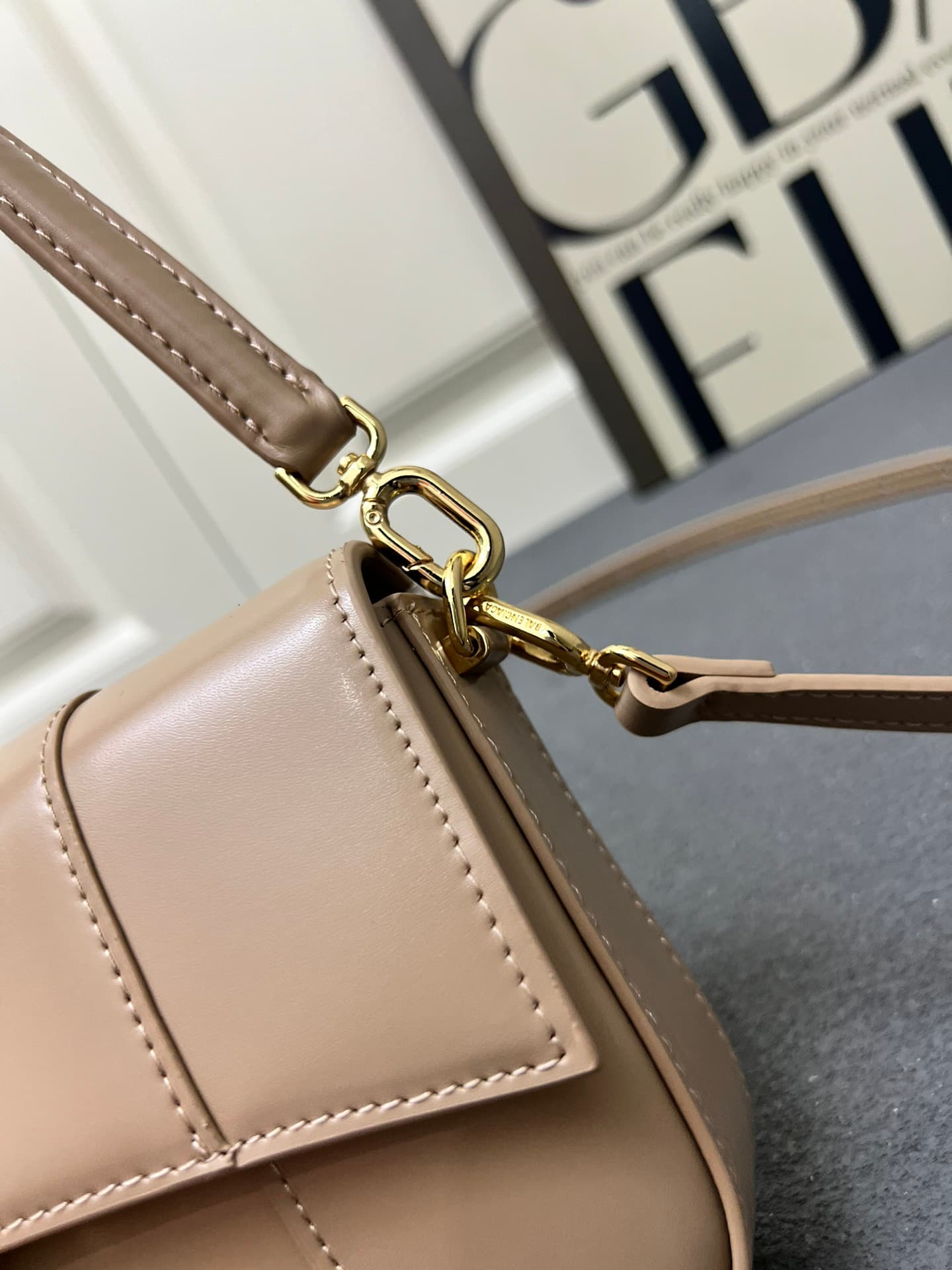 Balenciaga Hourglass sling bag beige High