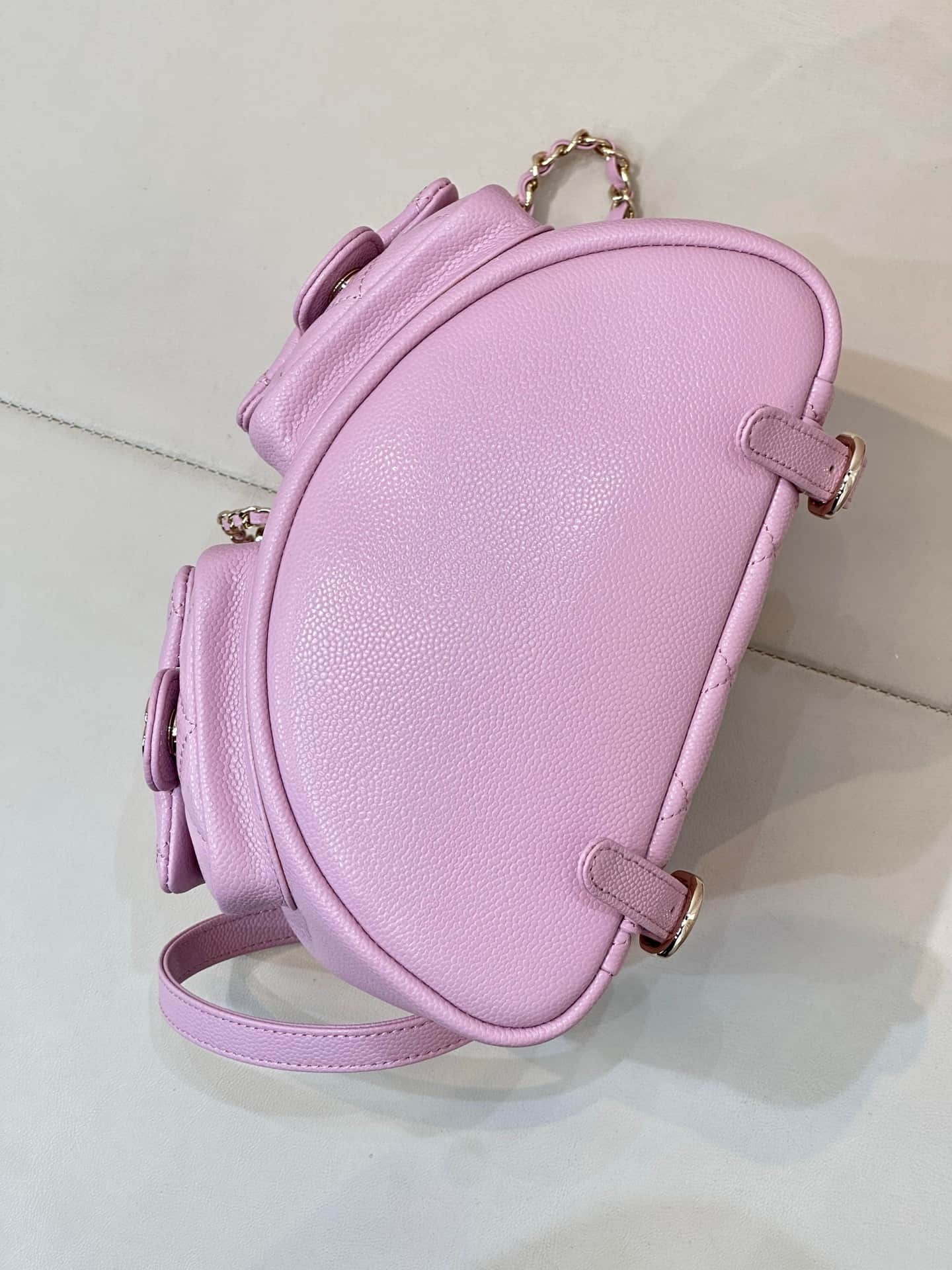 Chanel BACKPACK AS3860 Grained Shiny Calfskin & Gold-Tone Metal Pink TOP