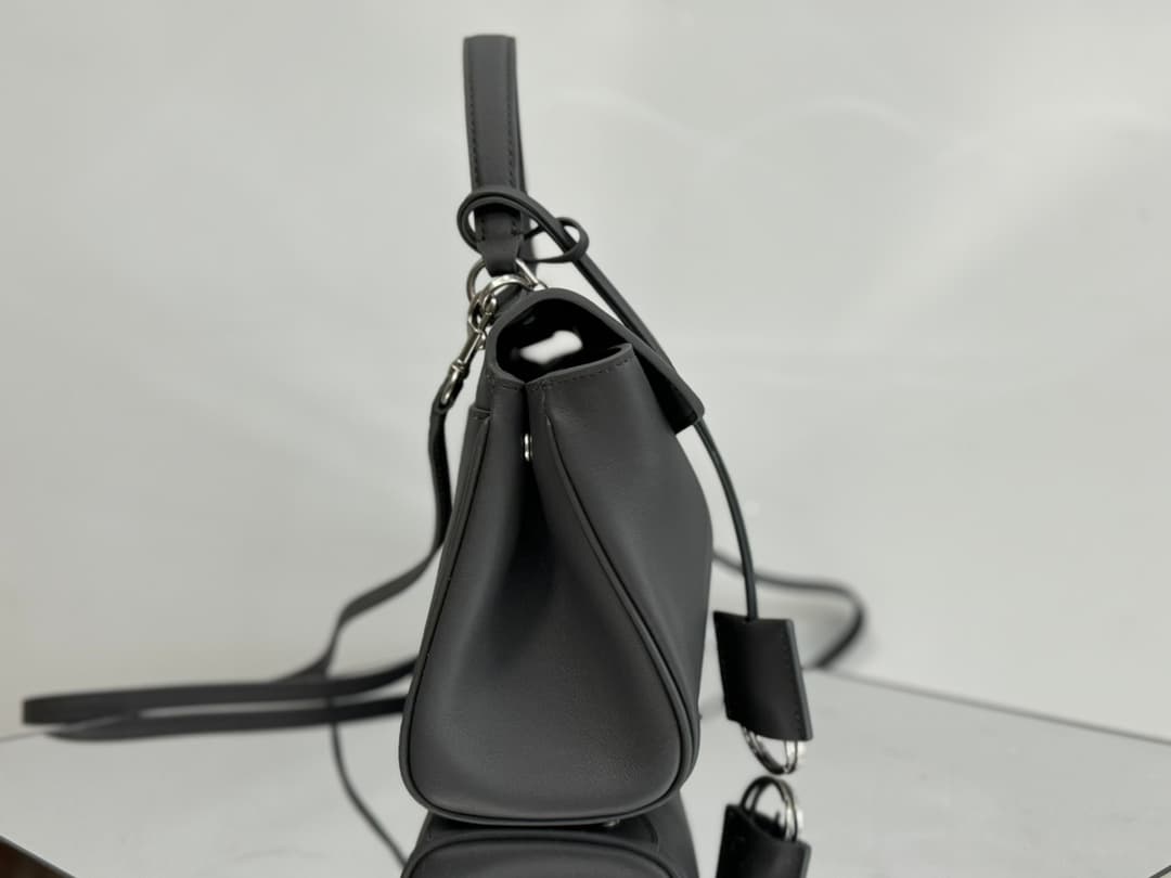 Balenciaga Rodeo Mini Bag in Grey Leather With Silver-Tone Metal TOP
