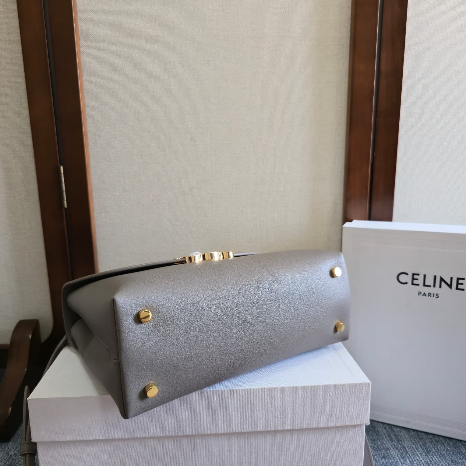 Celine Small Nino bag in Grey Supple Calfskin High