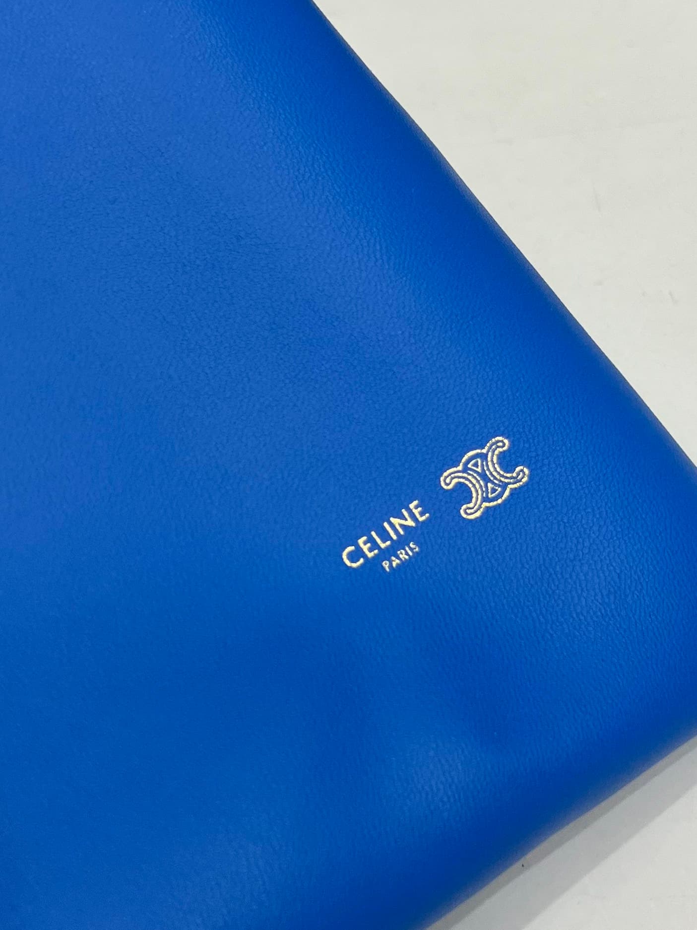 Celine SMALL CRYSTAL POUCH IN LAMBSKIN ULTRA BLUE High