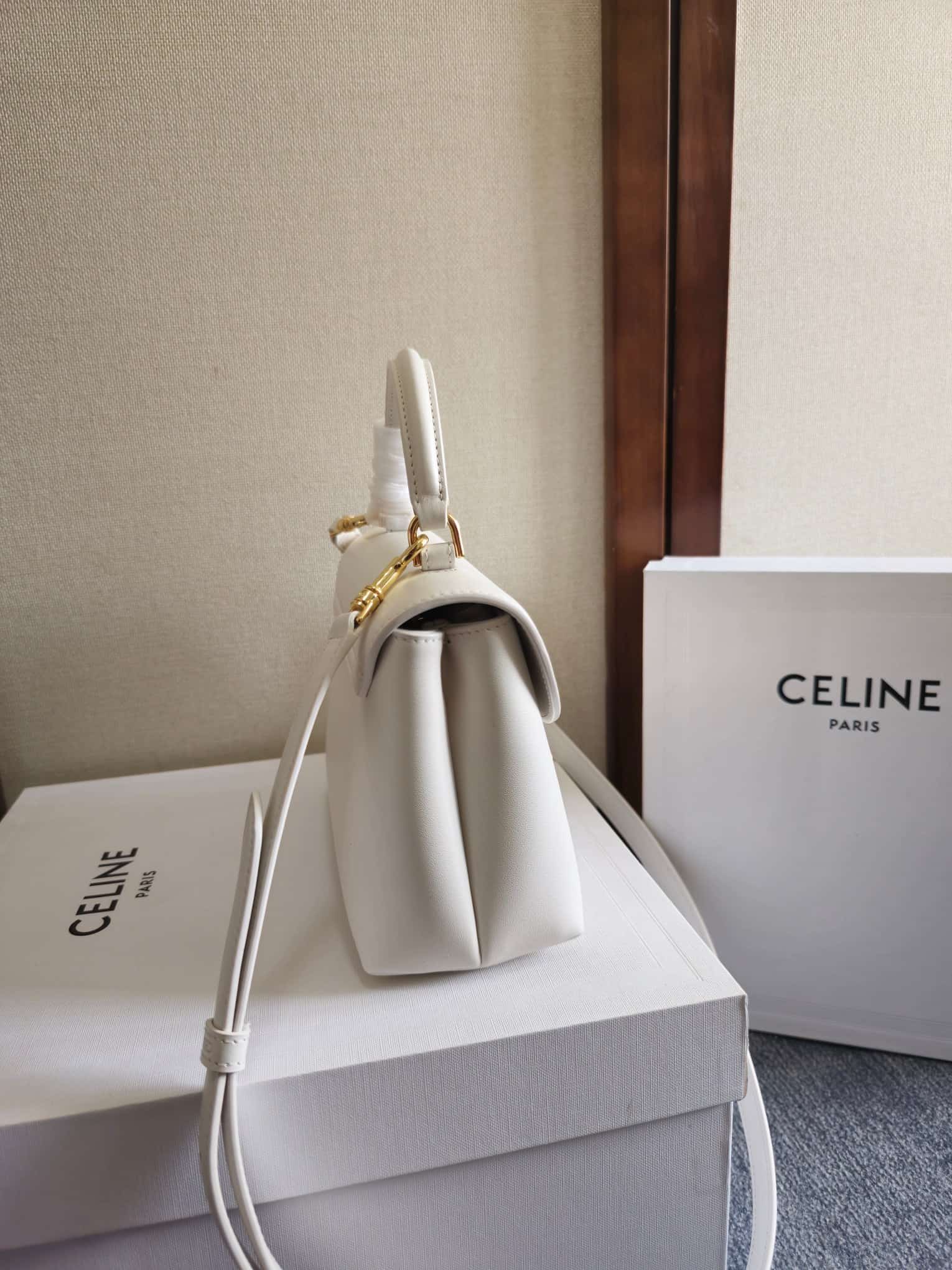 Celine Mini Nino bag in White Supple Calfskin High