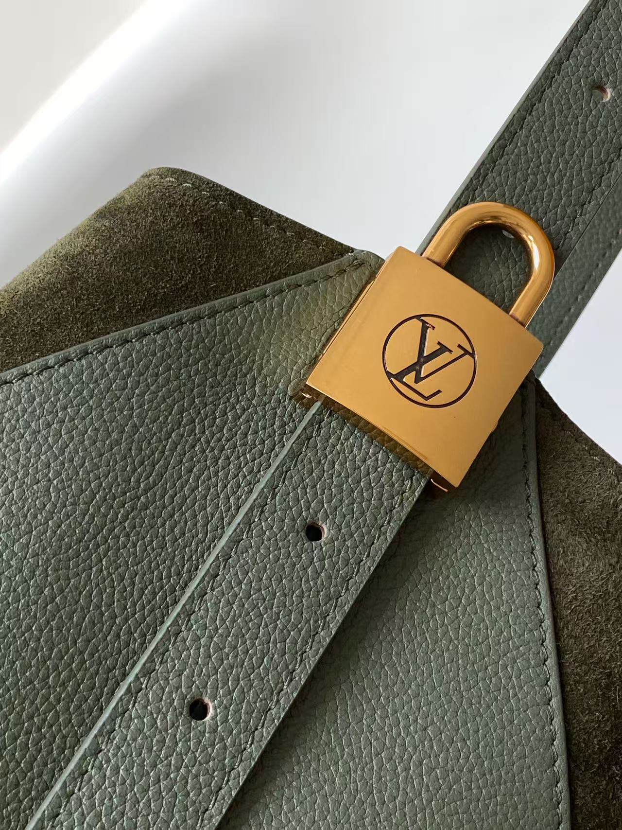 Louis Vuitton Low Key Hobo MM Dark Fango Grained calfskin and suede M29144 High