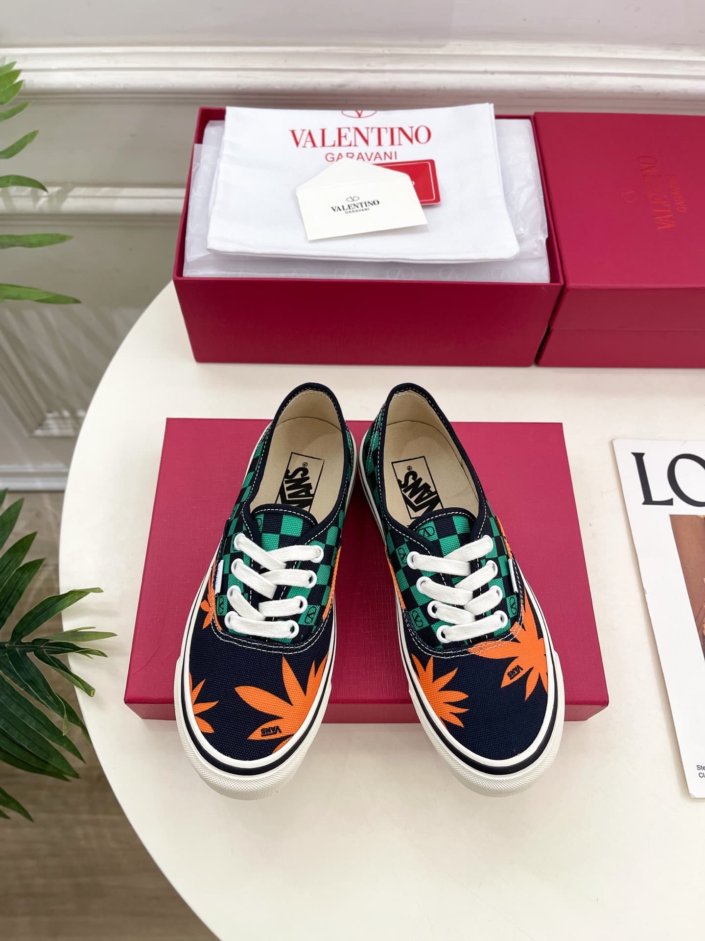 Valentino Garavani and Vans Authentic Checkerboard Men Women Shoes