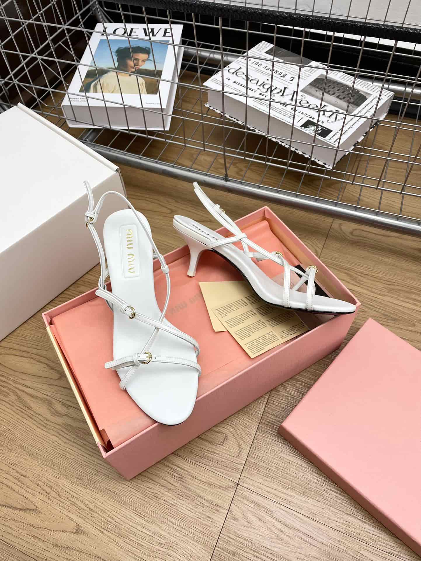 Miu Miu Patent Leather Sandal With Buckles Shoes Women