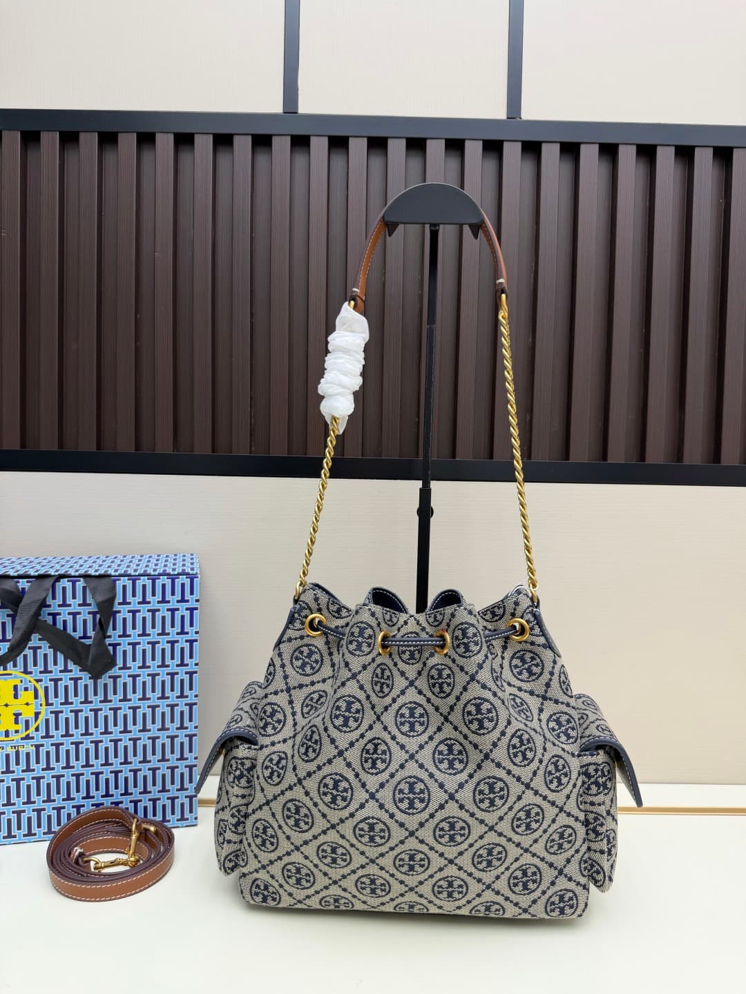 Tory Burch Charle Quilted Drawstring Shoulder Bag High