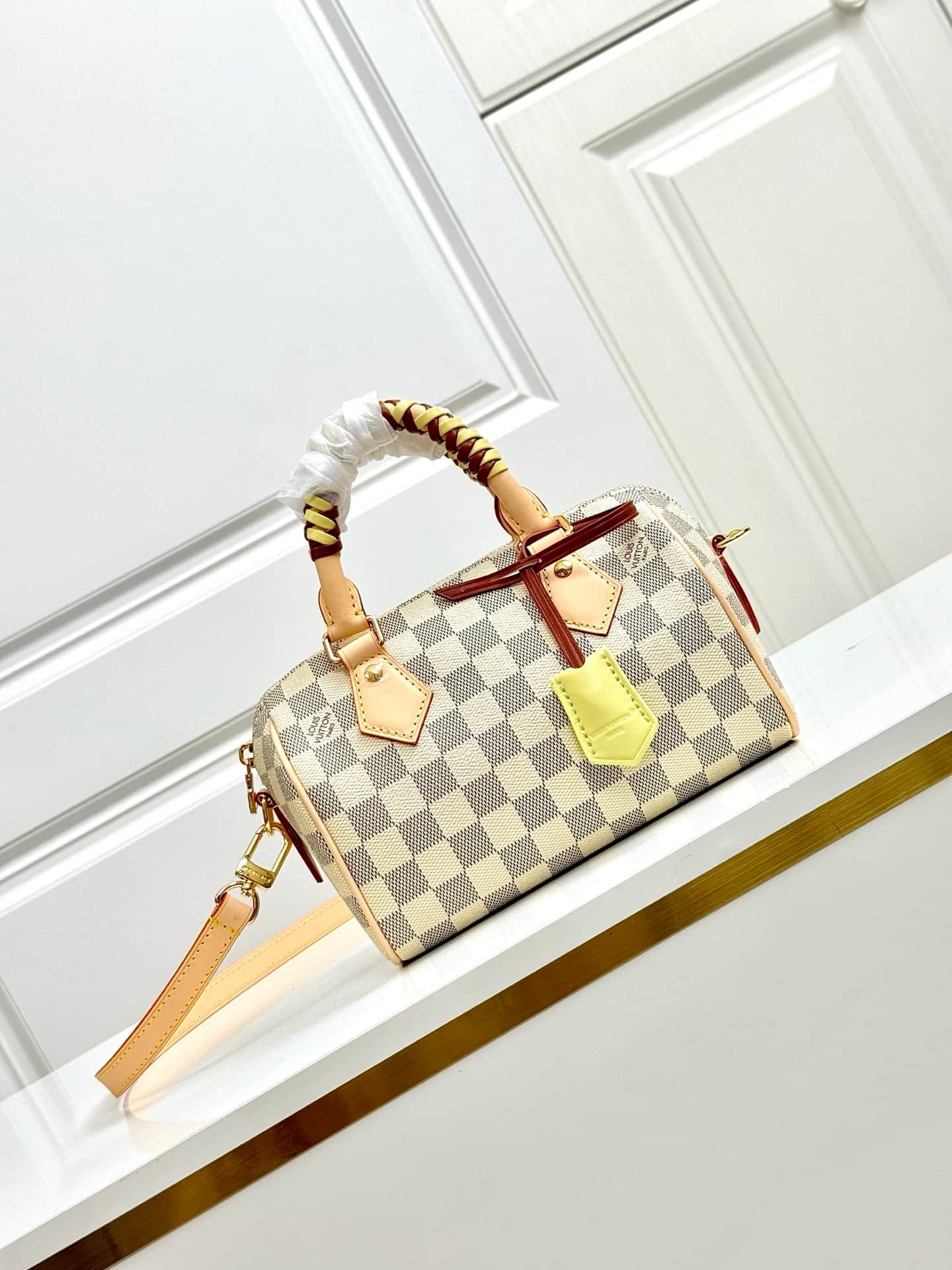 Louis Vuitton Speedy Bandoulière 20 Damier Azur/Banana Yellow Coated canvas N40950 High