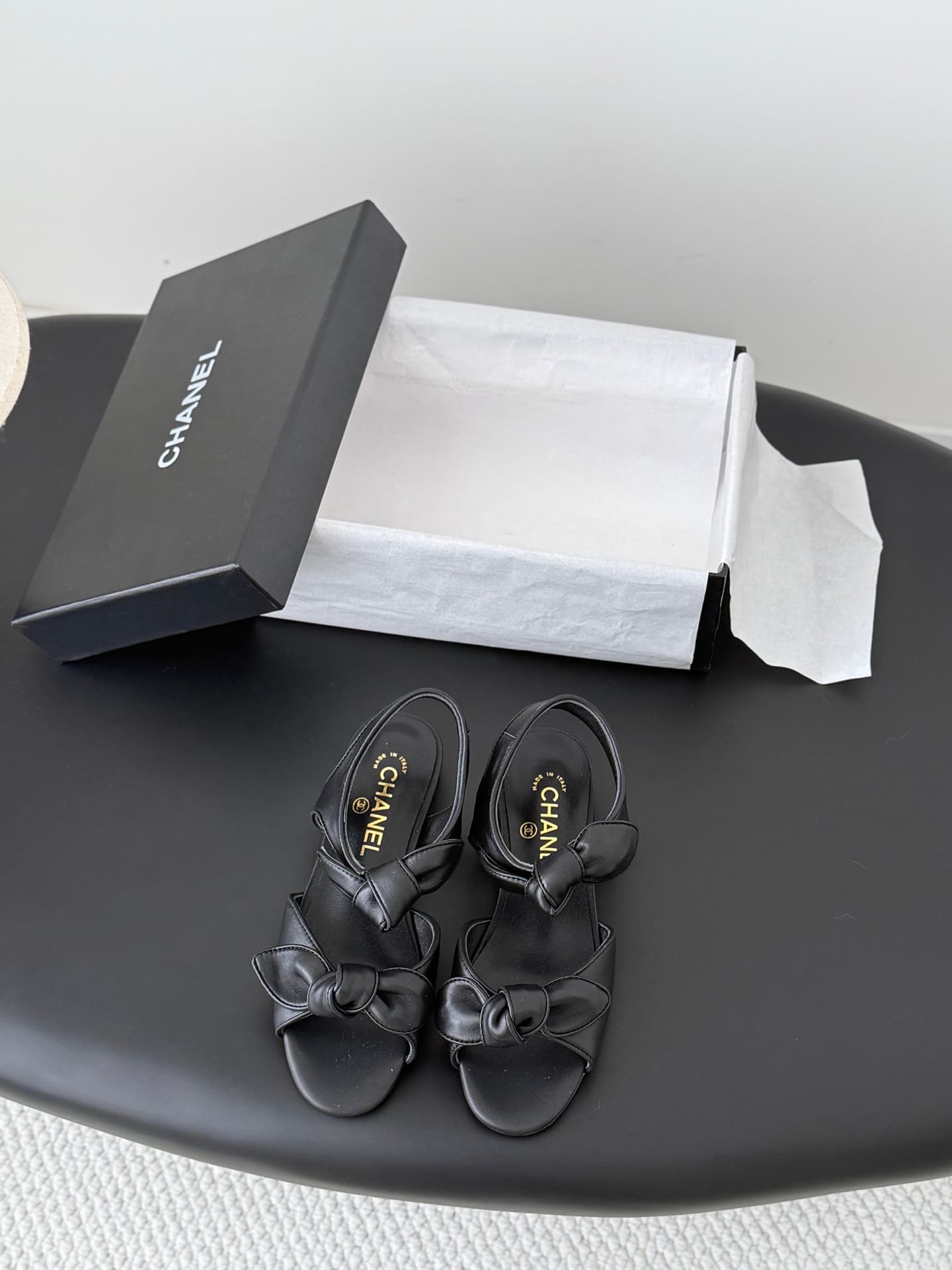 Chanel Bow Sandal Shoes  Women