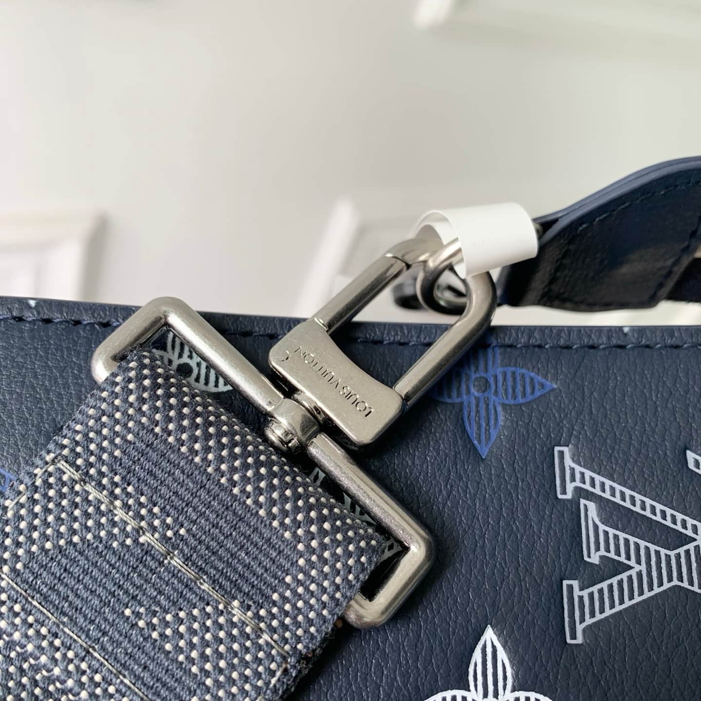 Louis Vuitton Gaston Wearable Wallet Navy Blue Monogram Shadow calfskin leather M28818 High