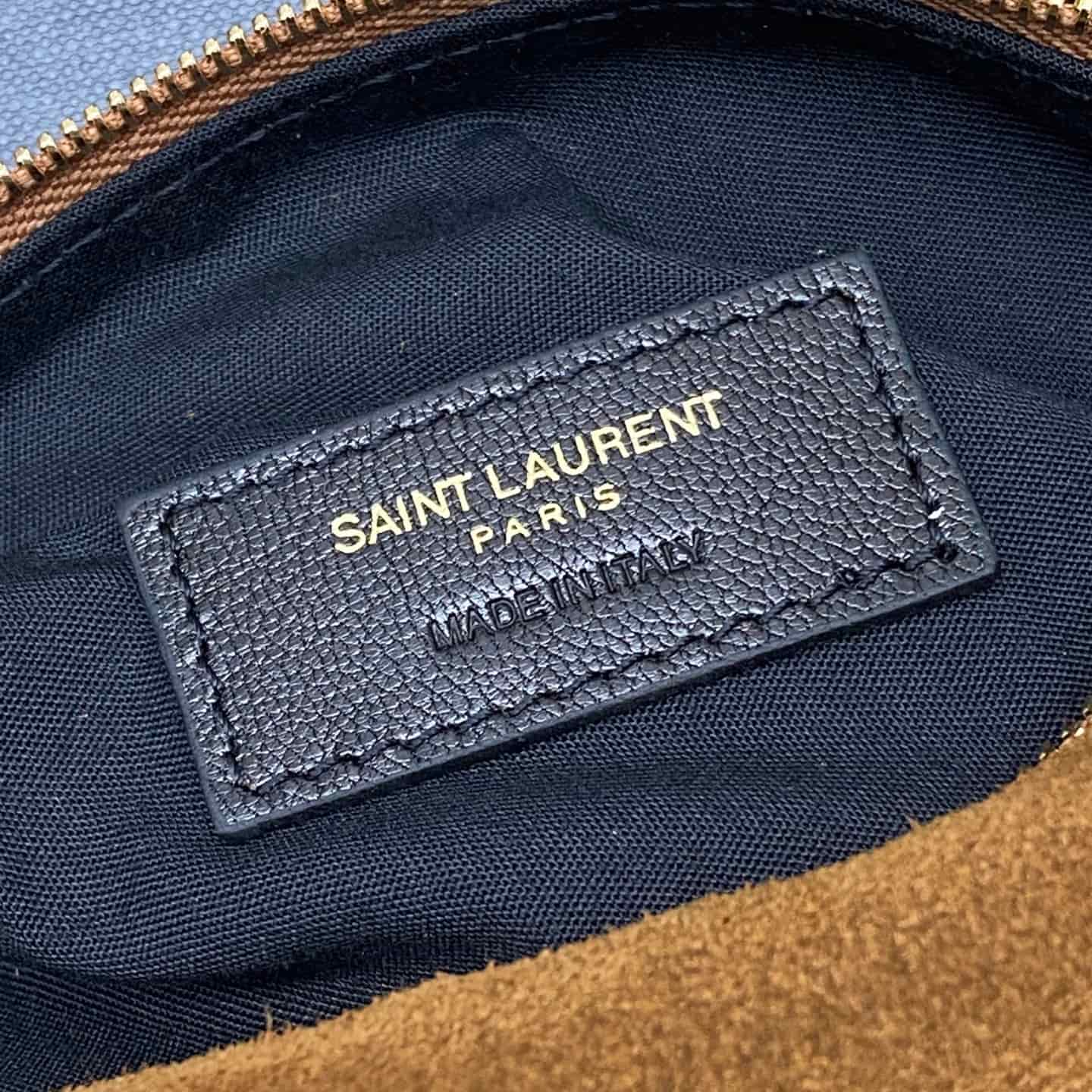 Saint Laurent AMALIA mini hobo in suede CARAMEL COGNAC 862558 High