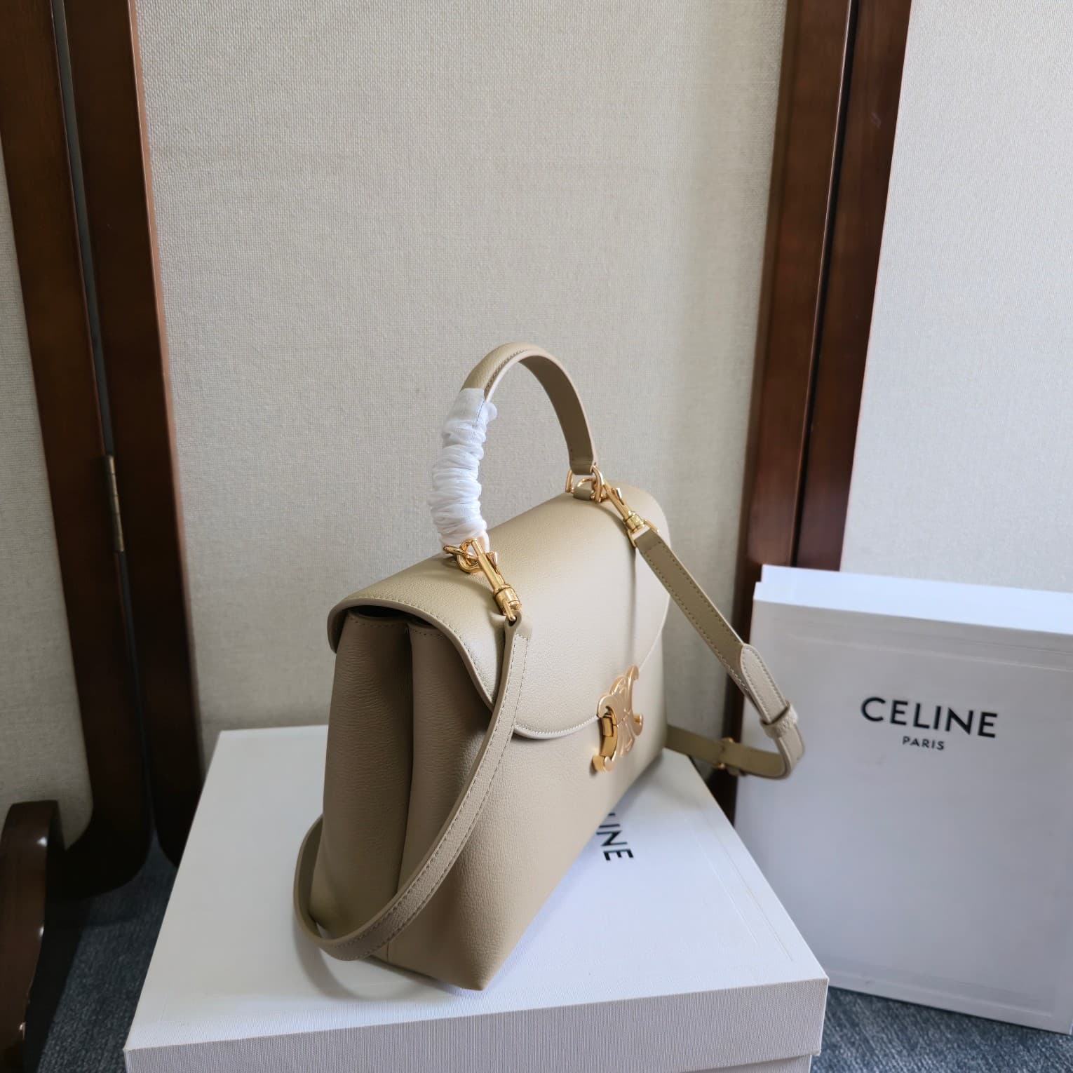 Celine Small Nino bag in Beige Supple Calfskin High