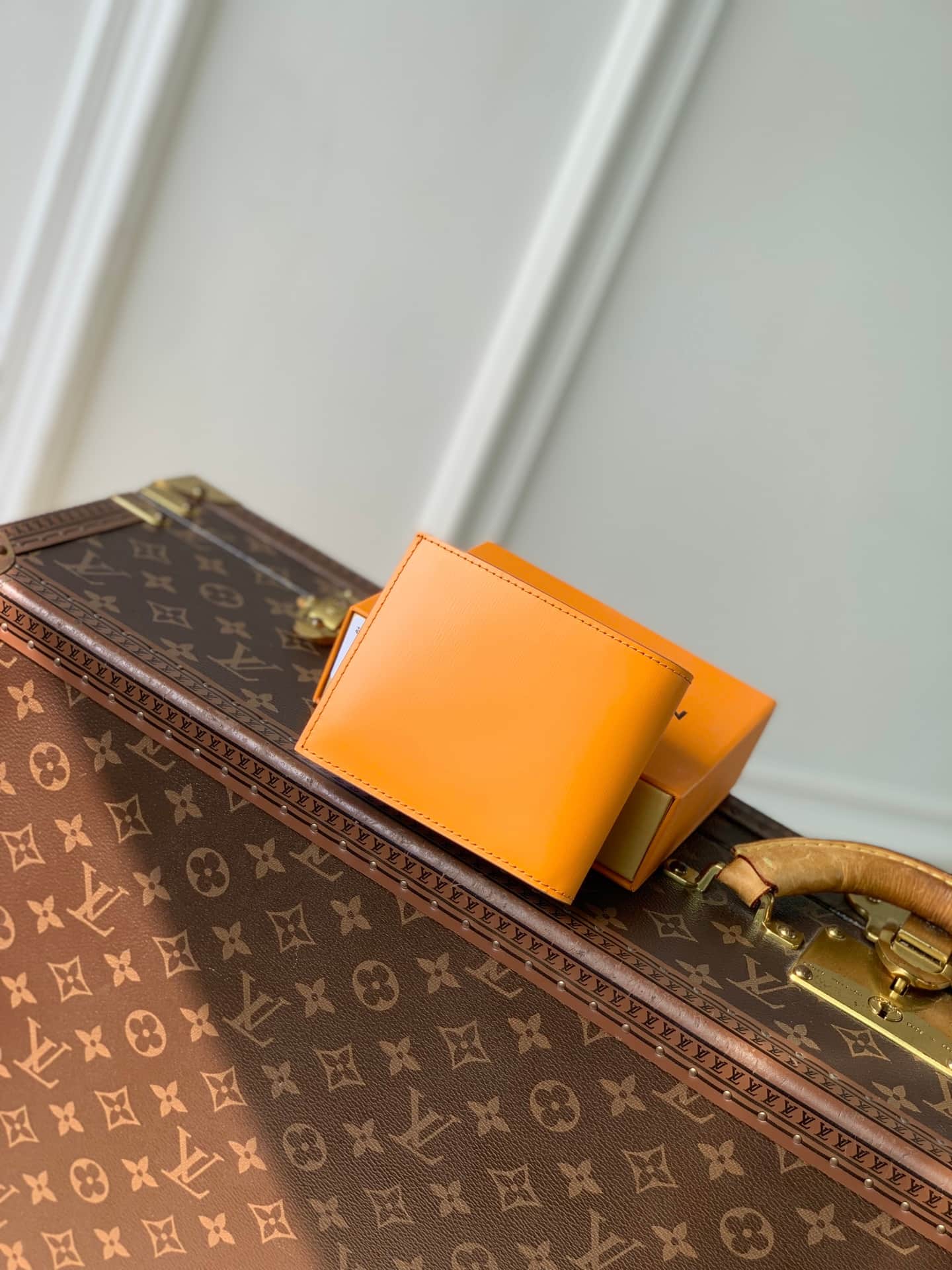 Louis Vuitton Portefeuille Marco Saffron Orange Cowhide leather M2A448 High