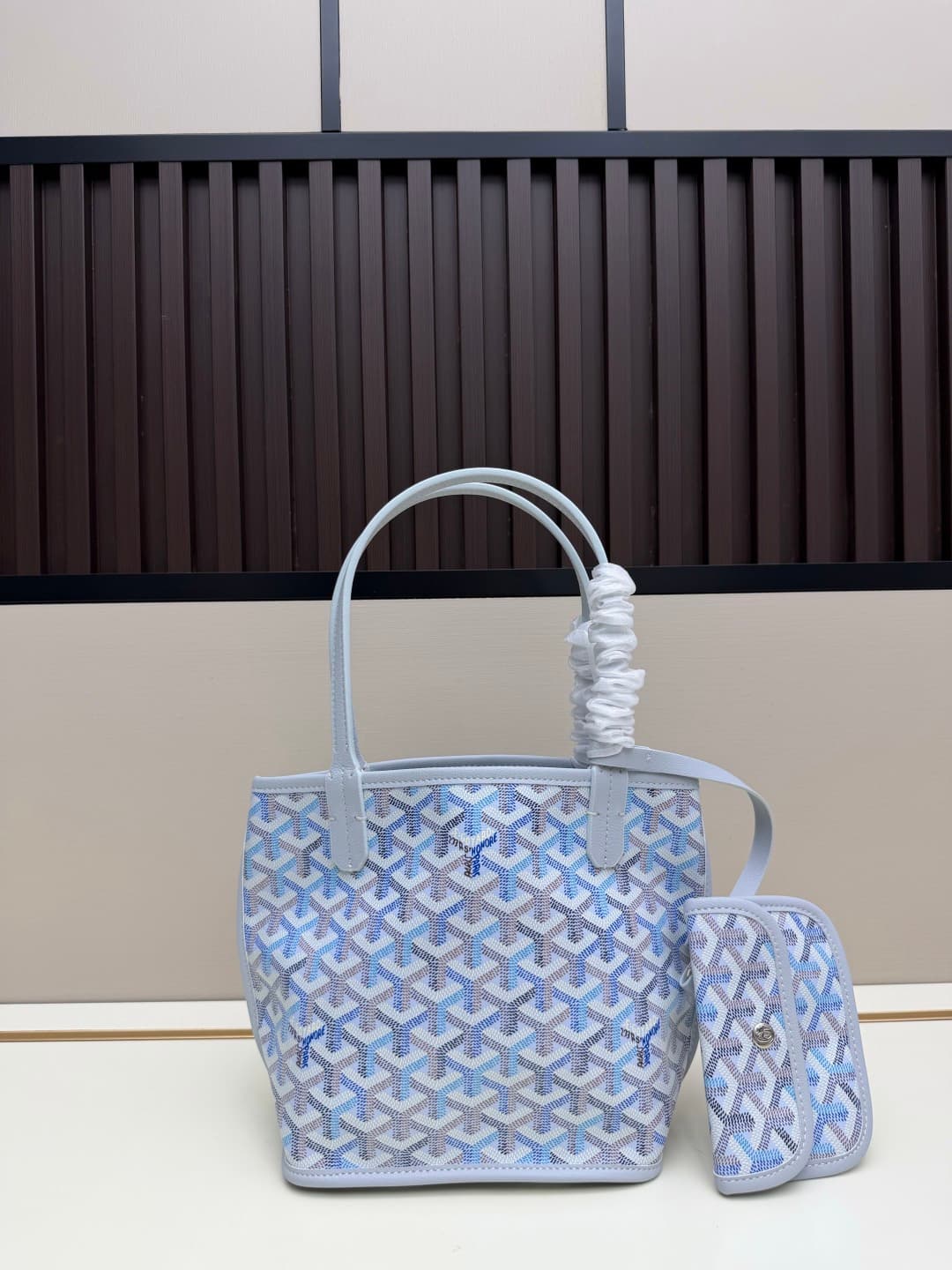 Goyard Anjou Mini Bag in blue Goyardine canvas Mid