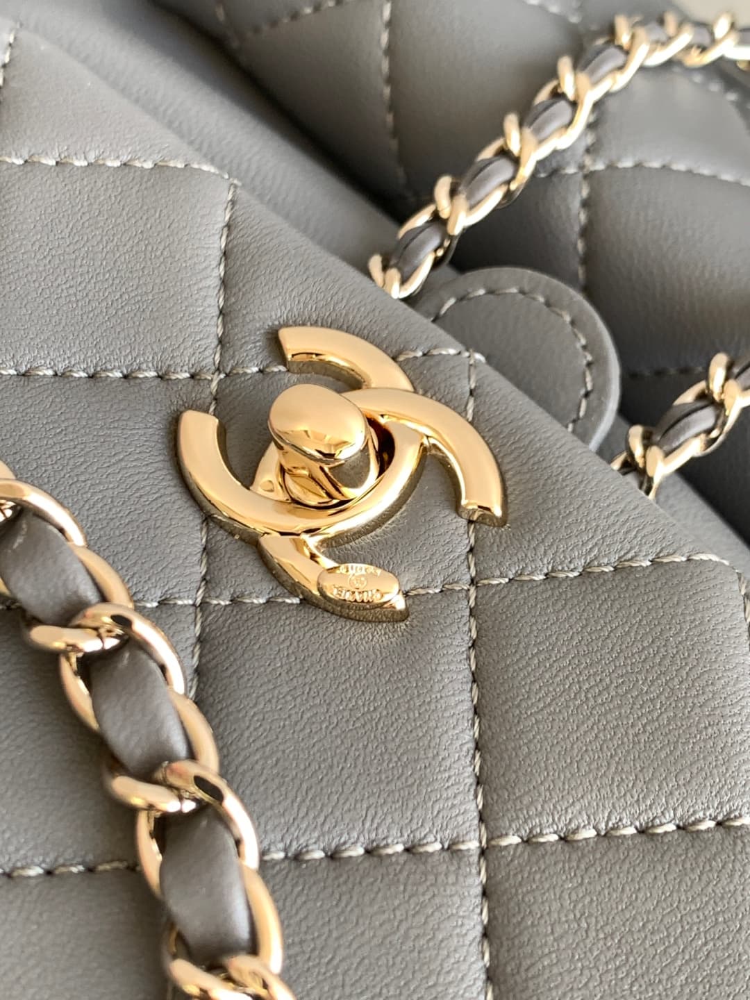 Chanel Medium Quilted Duma Backpack Lambskin AS3618 Grey A