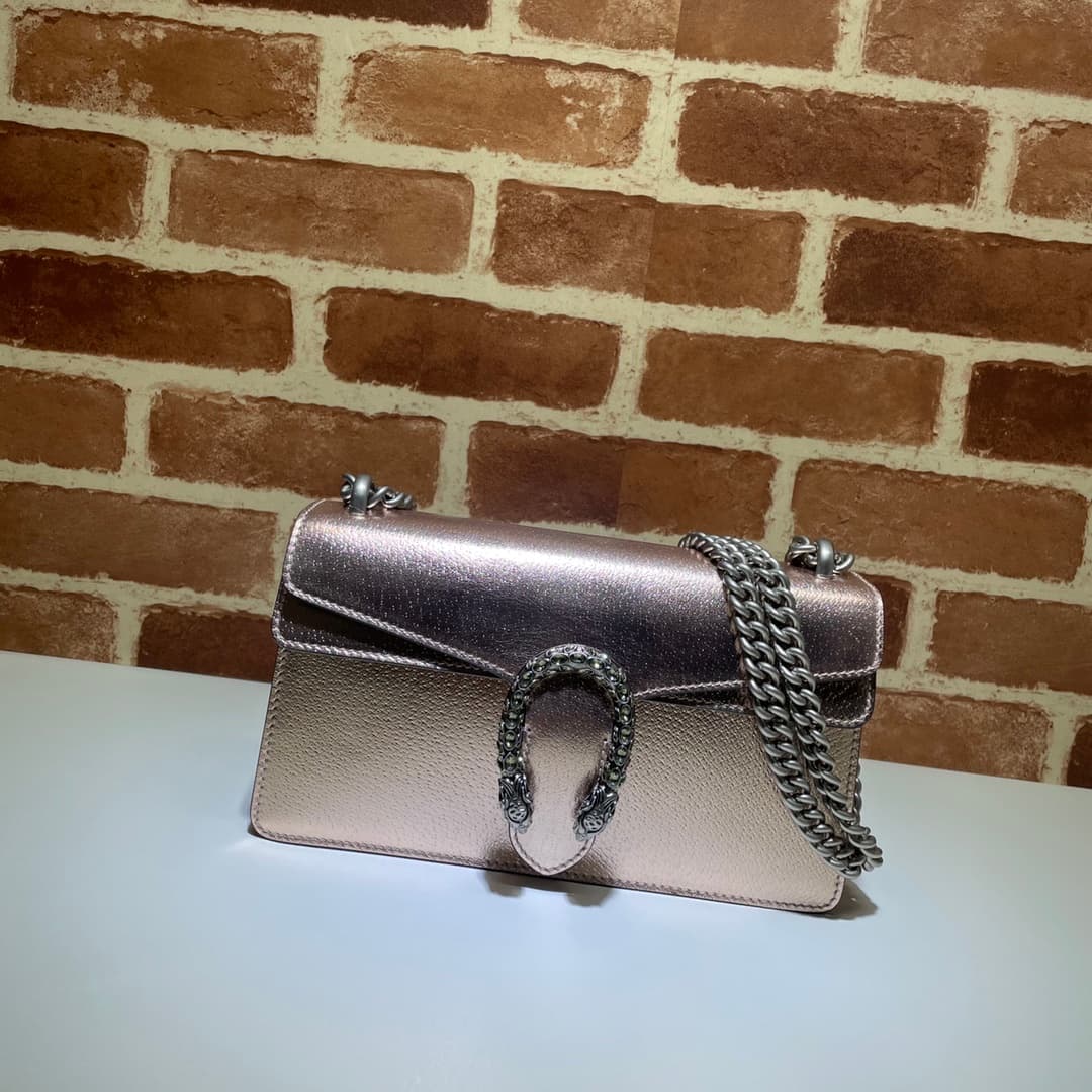 Dionysus small shoulder bag 731782 Leather rose gold high
