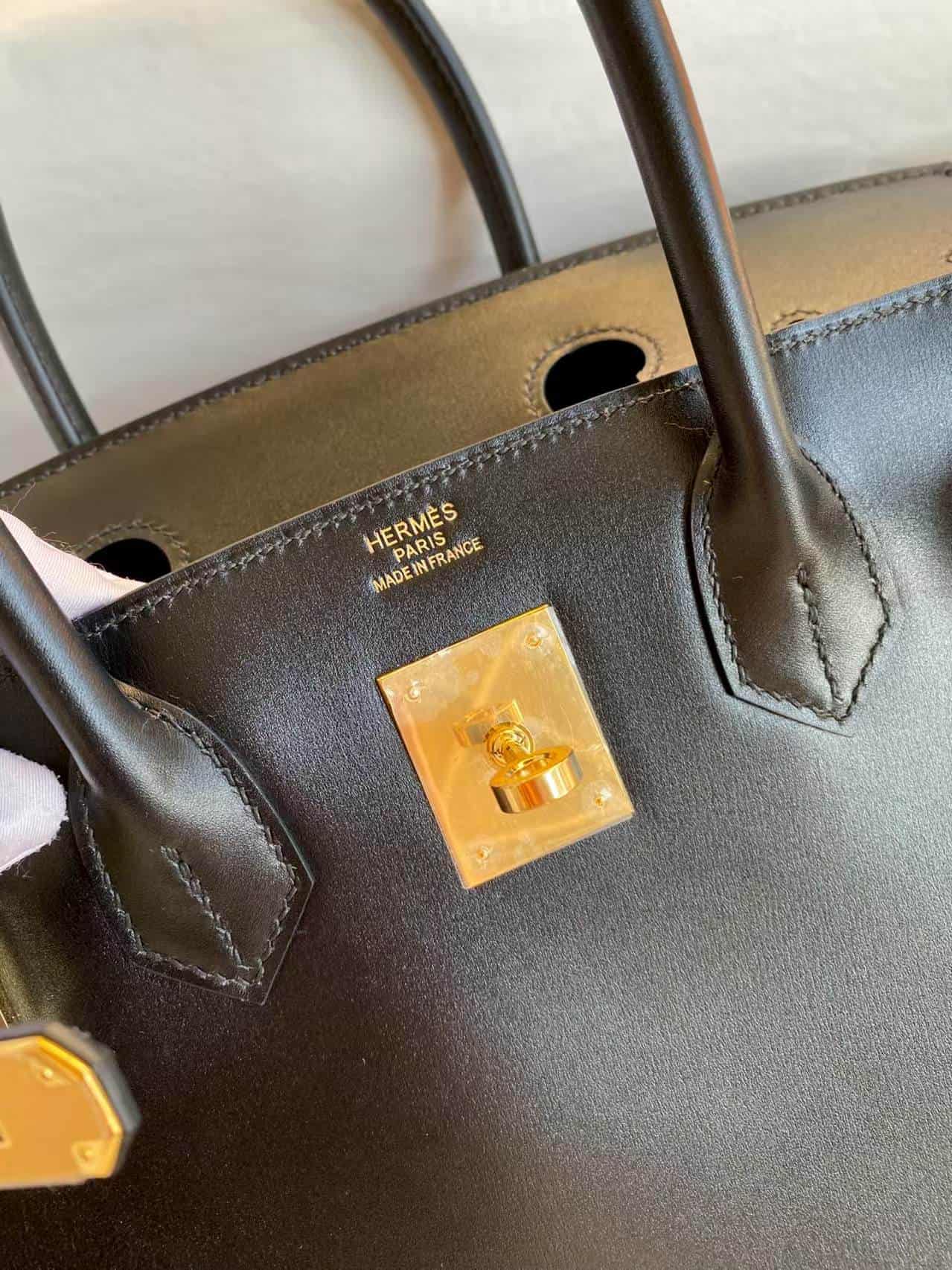 Hermes Birkin 25/30/35cm Bag Box Leather WAX High Customizing Style