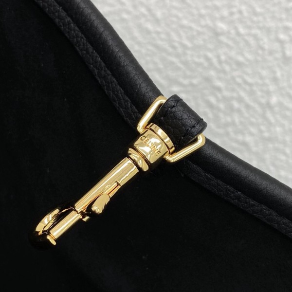 Celine Small Folded Cabas In Black Grained Calfskin High