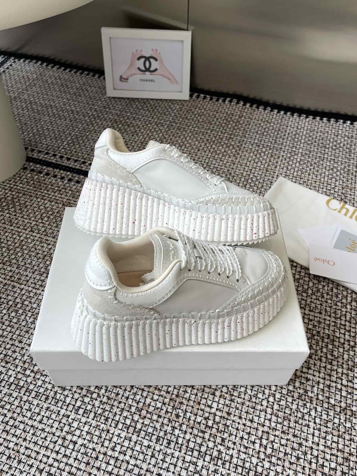 Chloe Nama Wedge Sneaker shoes Women