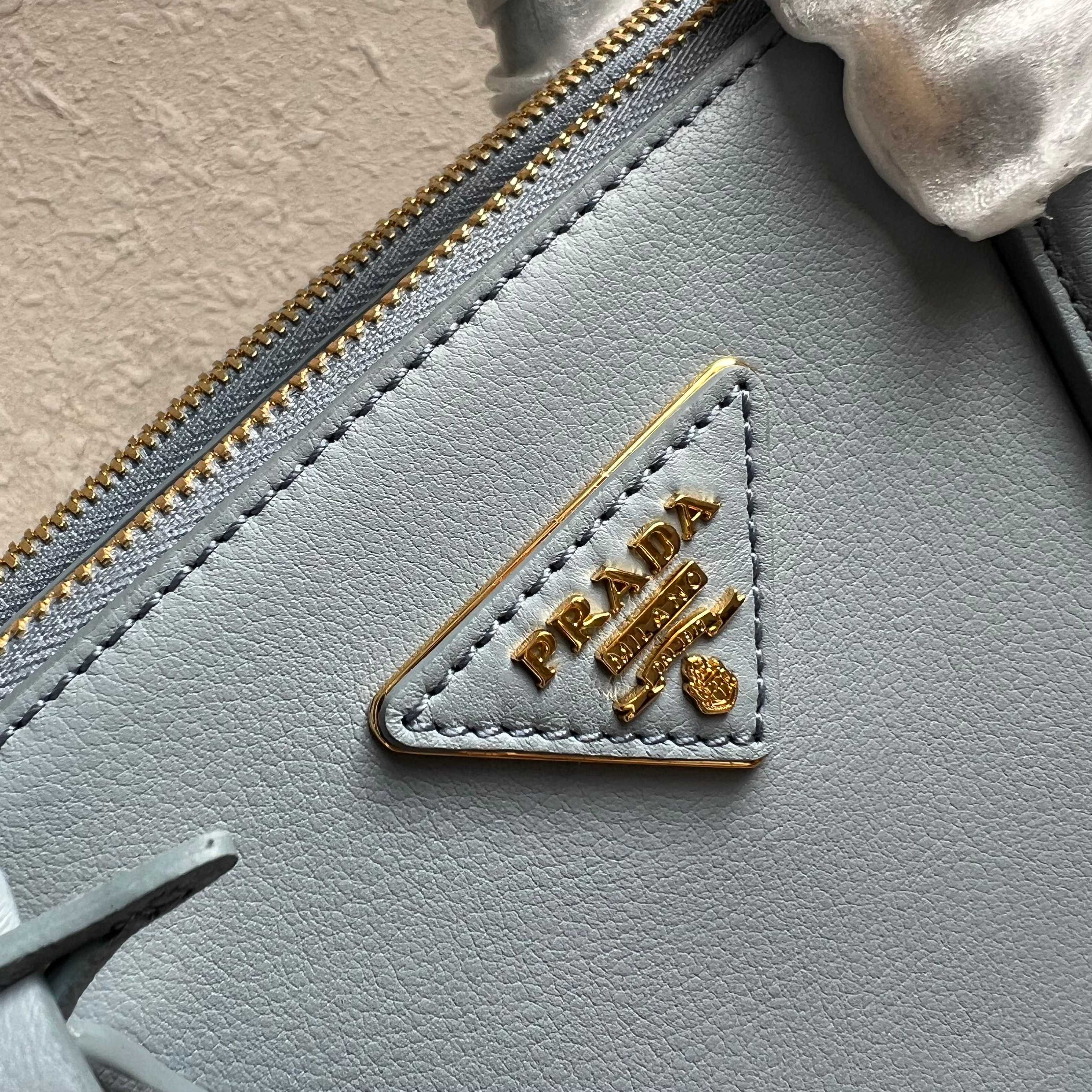 Prada Galleria small Saffiano leather bag 1BA896 Light Blue High