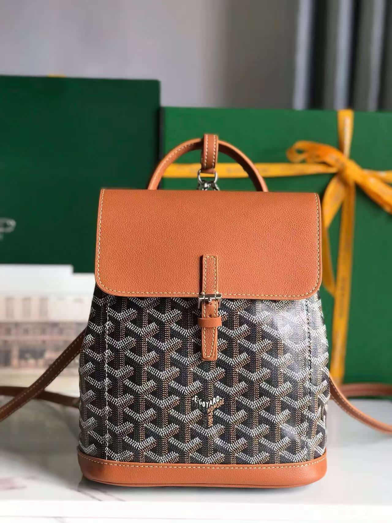 GOYARD ALPIN MINI BACKPACK BLACK&TAN HIGH