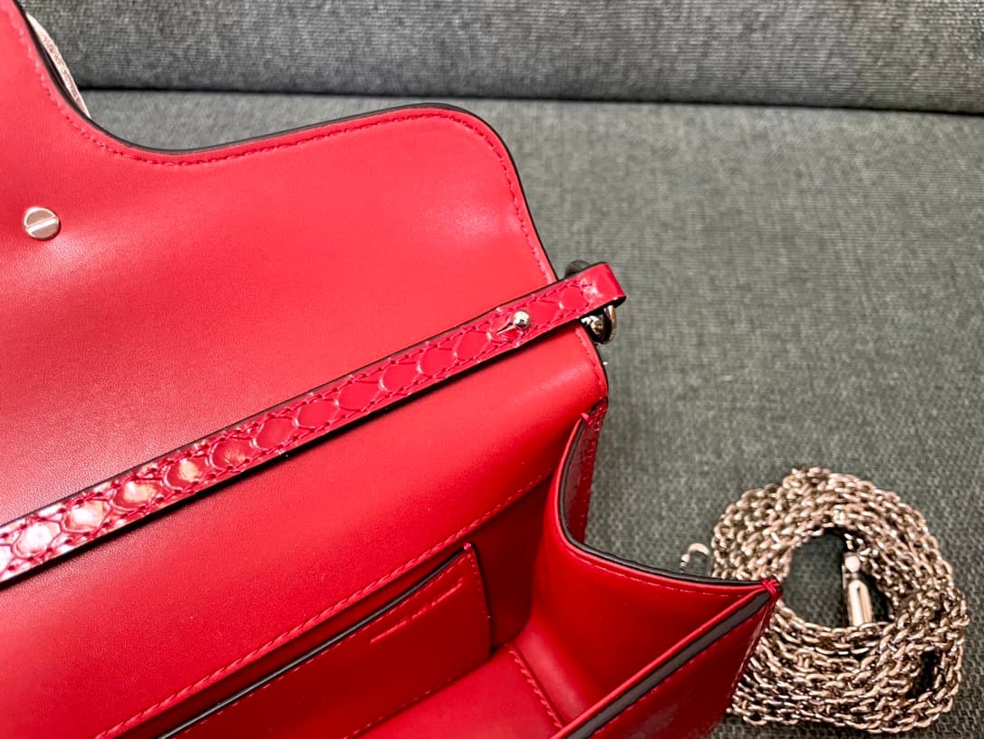 Valentino Garavani MINILOC small shoulder bag 1133L Calfskin Red High