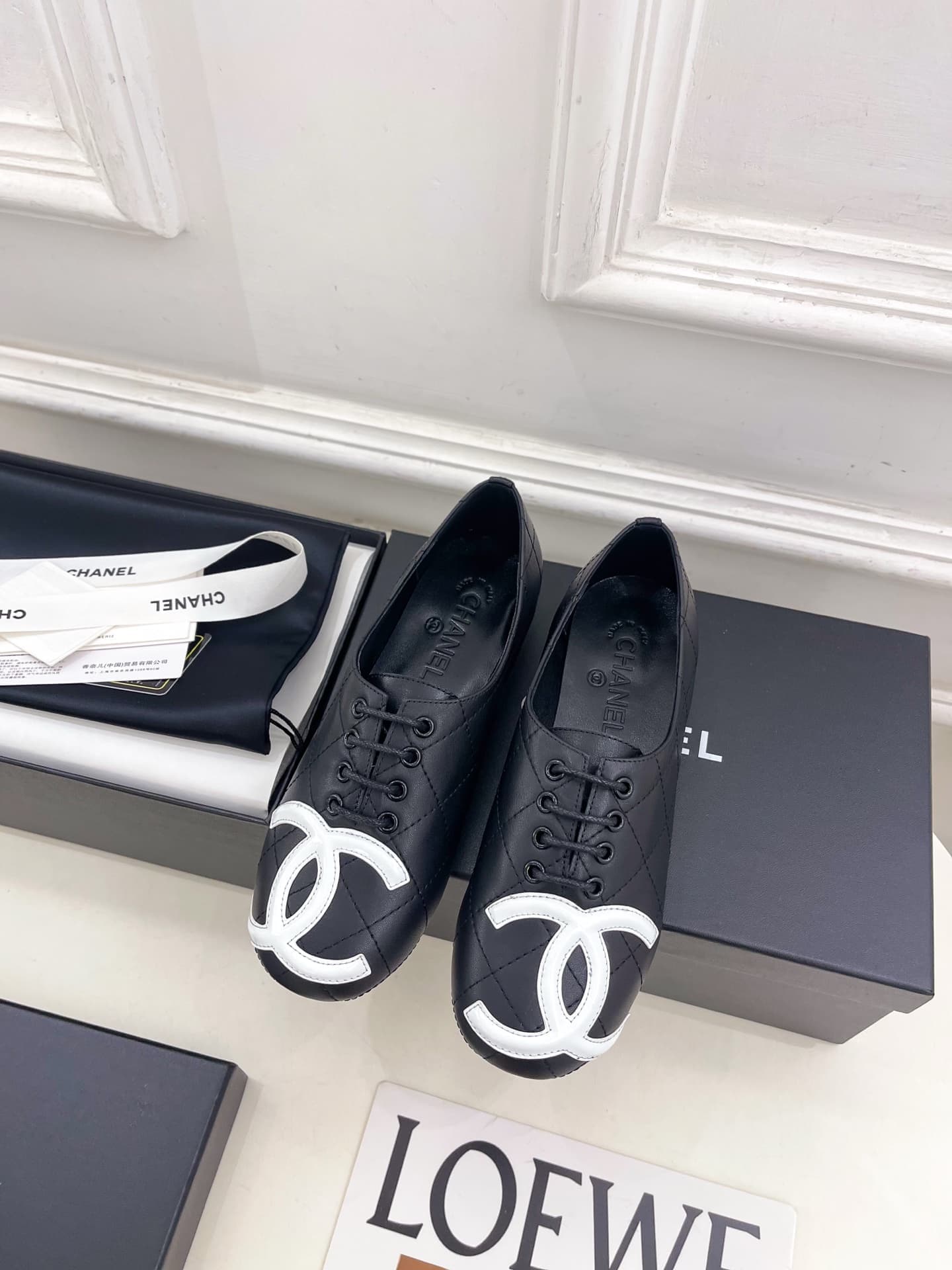 Chanel Cambon leather ballet flat Shoes Women