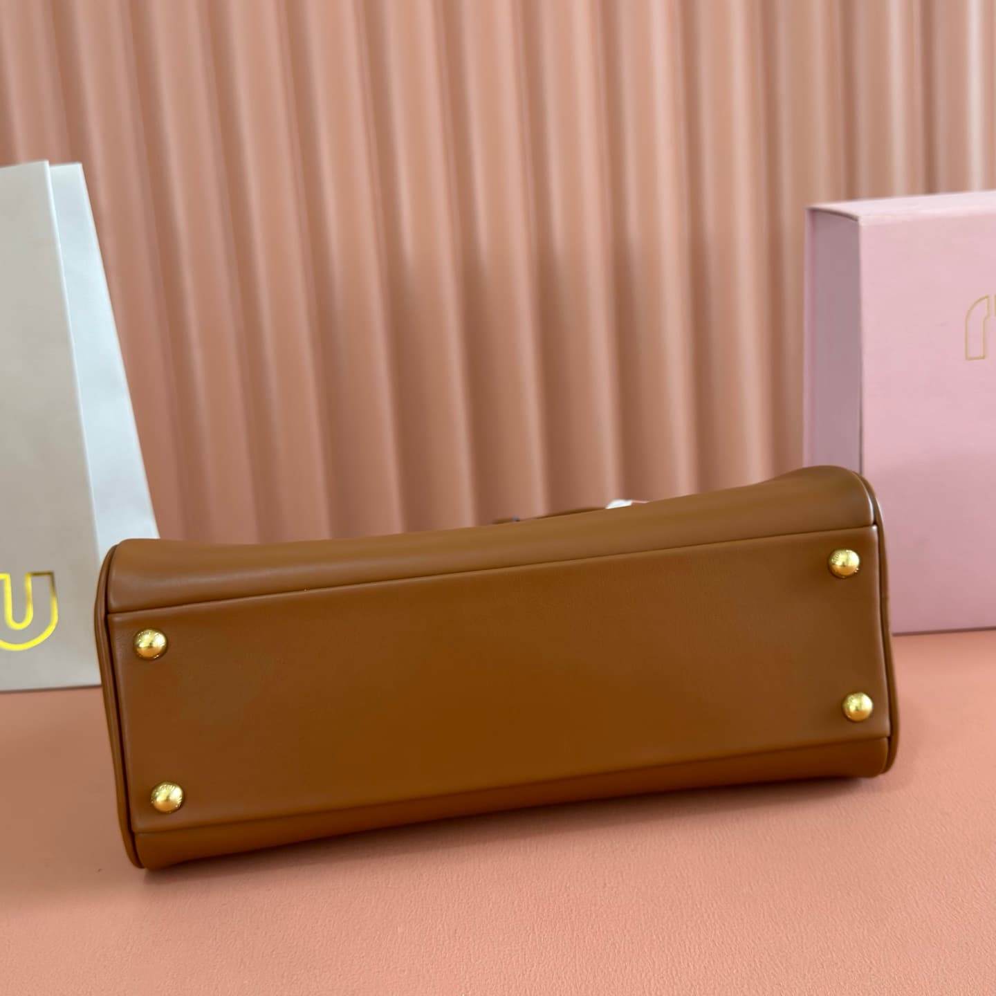Miu Miu Brown Beau Leather Bag 5BB193 TOP